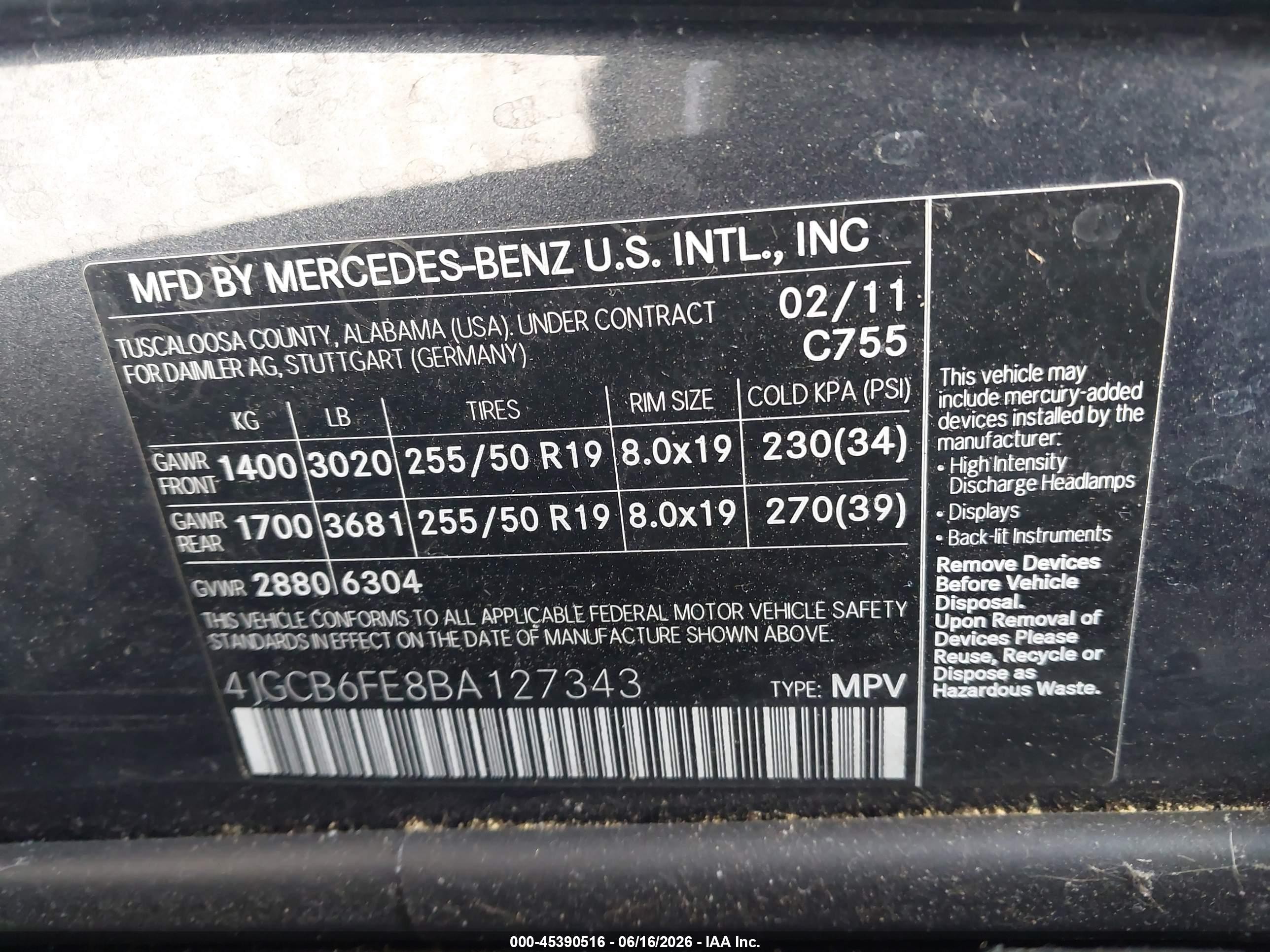 2011 Mercedes-benz R 350 4matic Gray vin: 4JGCB6FE8BA127343
