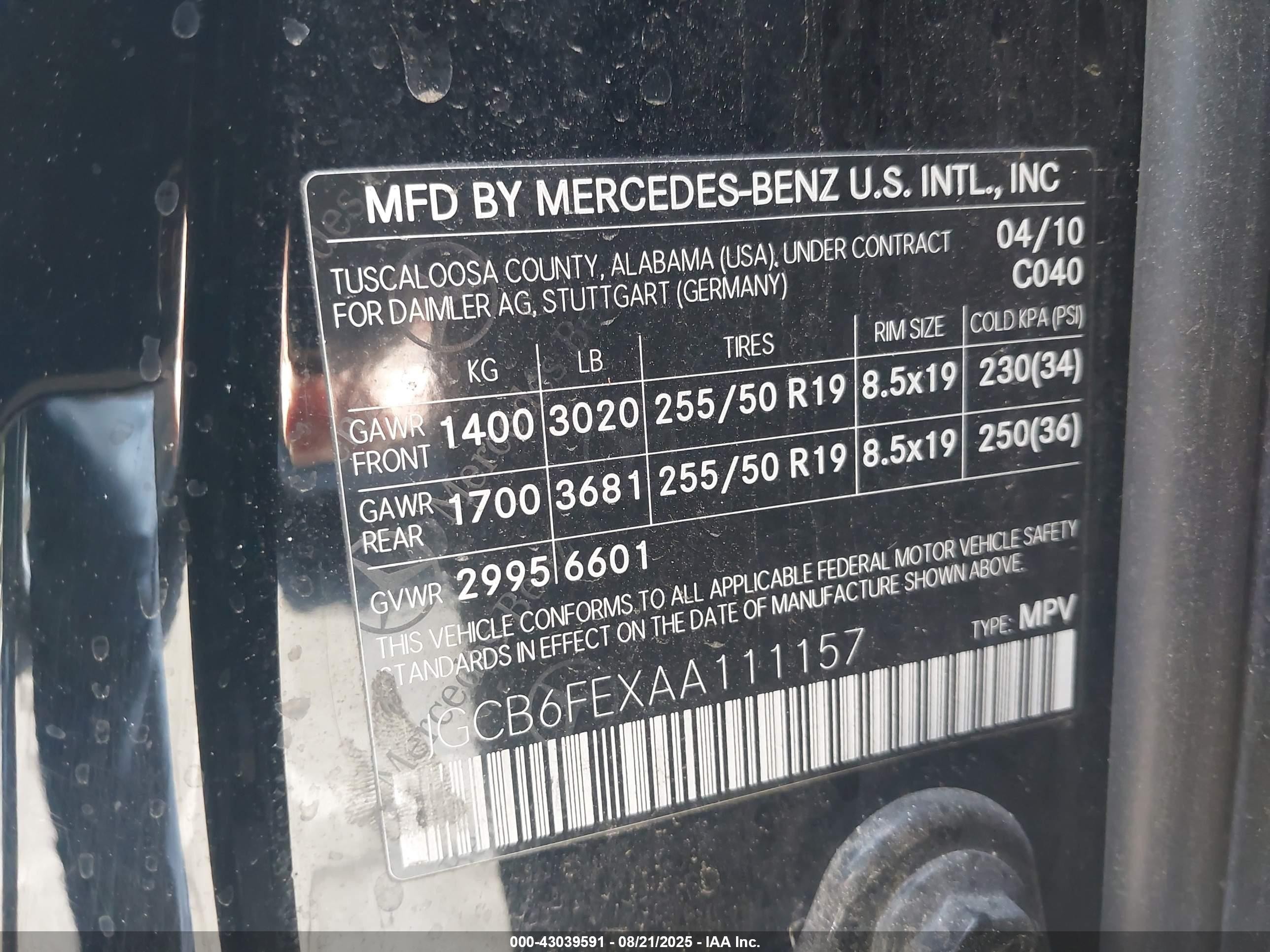 2010 Mercedes-benz R 350 4matic Black vin: 4JGCB6FEXAA111157