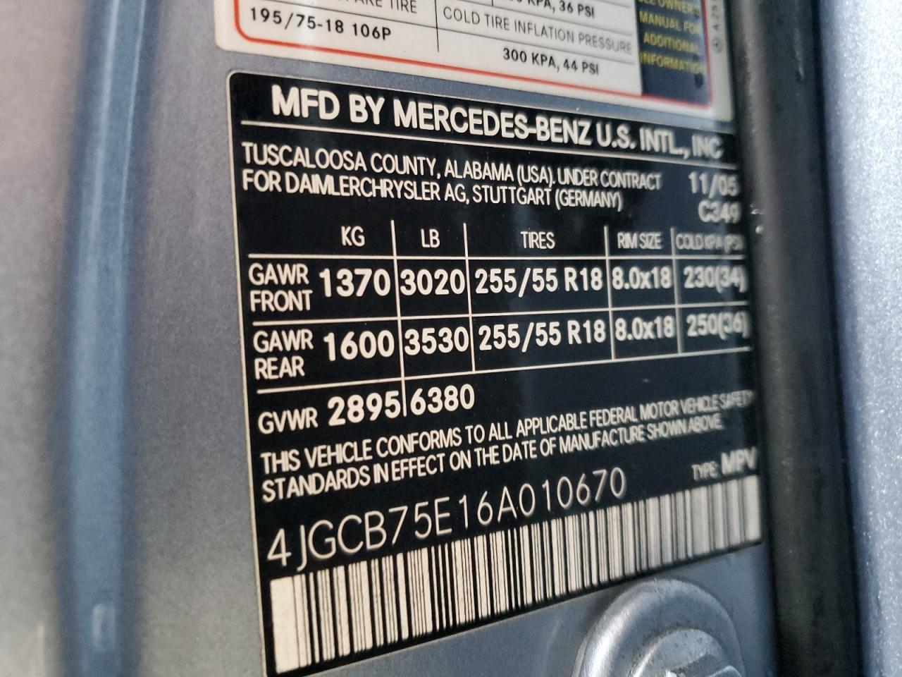 2006 Mercedes-benz R 500 Синий vin: 4JGCB75E16A010670