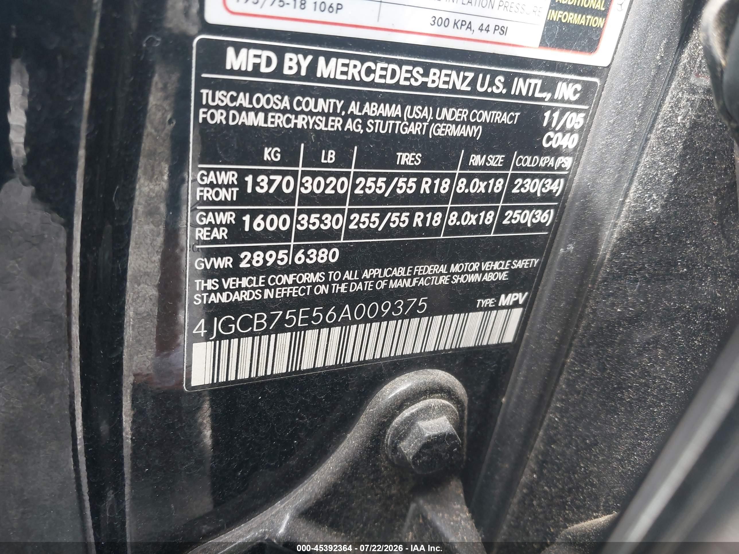 2006 Mercedes-benz R 500 4matic Черный vin: 4JGCB75E56A009375