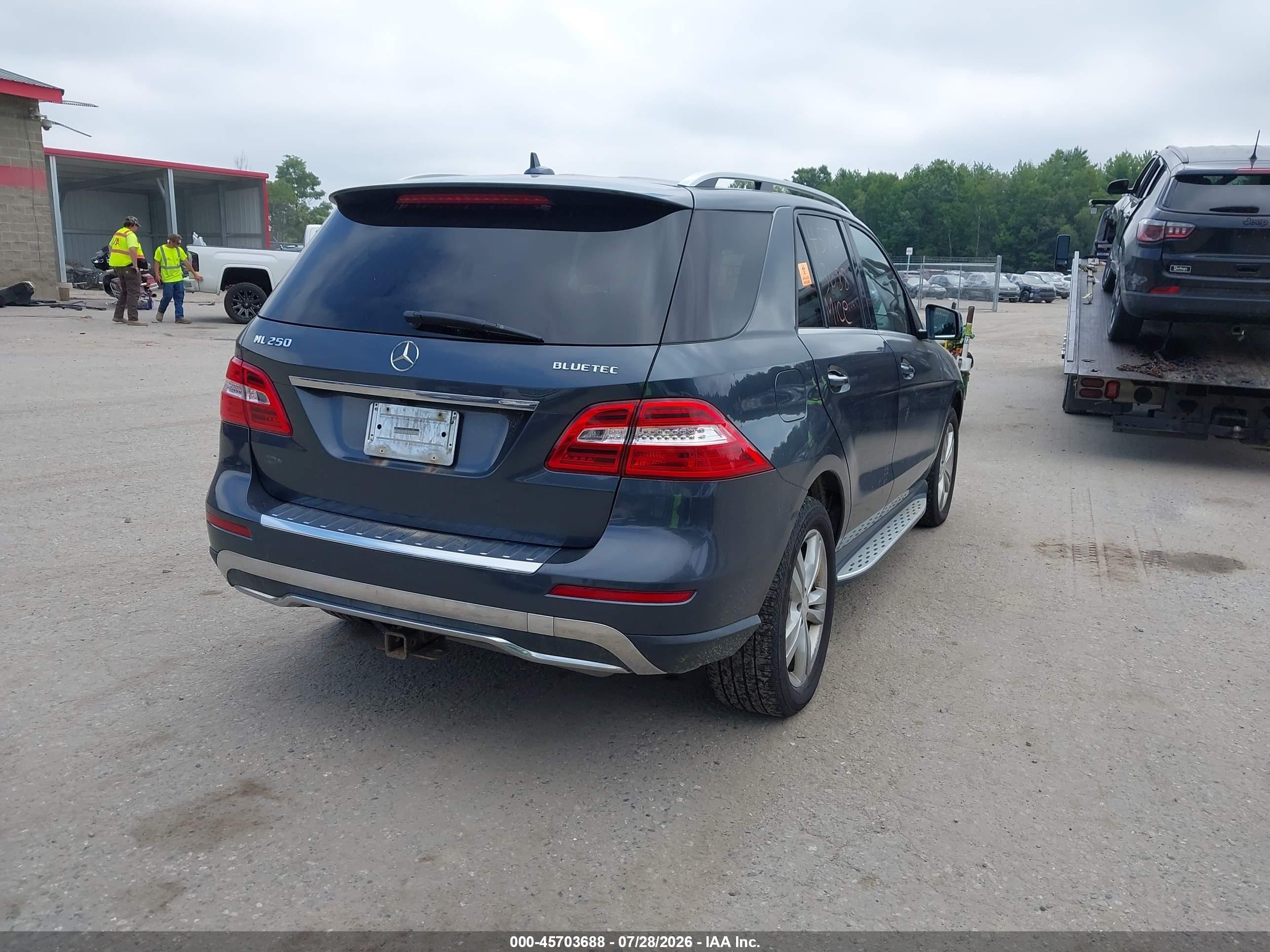 2015 Mercedes-benz Ml 250 Bluetec 4matic Gray vin: 4JGDA0EB1FA556552