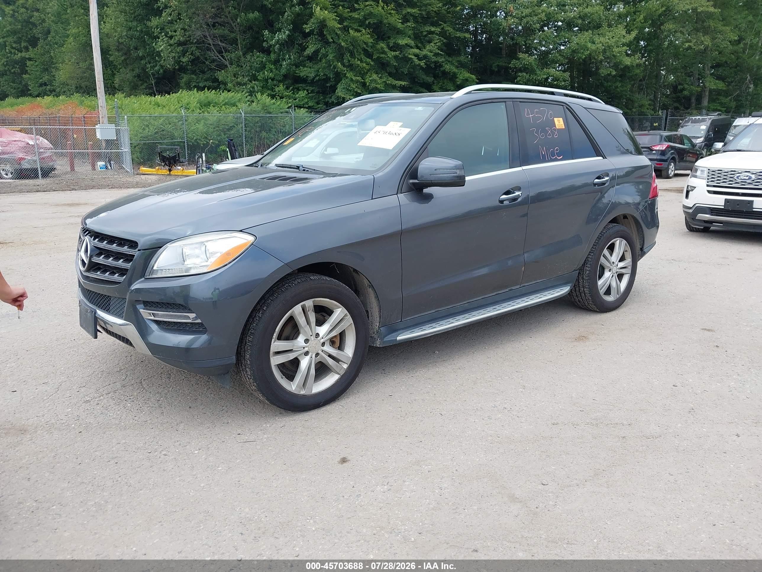 2015 Mercedes-benz Ml 250 Bluetec 4matic Gray vin: 4JGDA0EB1FA556552
