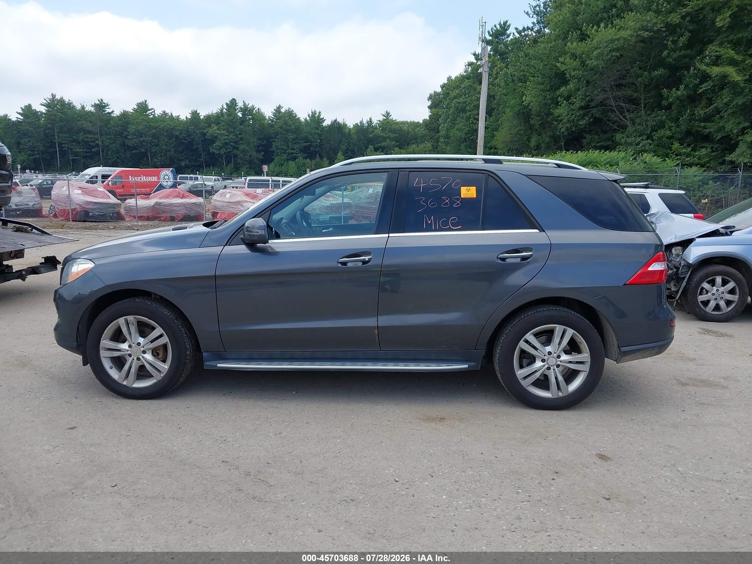 2015 Mercedes-benz Ml 250 Bluetec 4matic Gray vin: 4JGDA0EB1FA556552