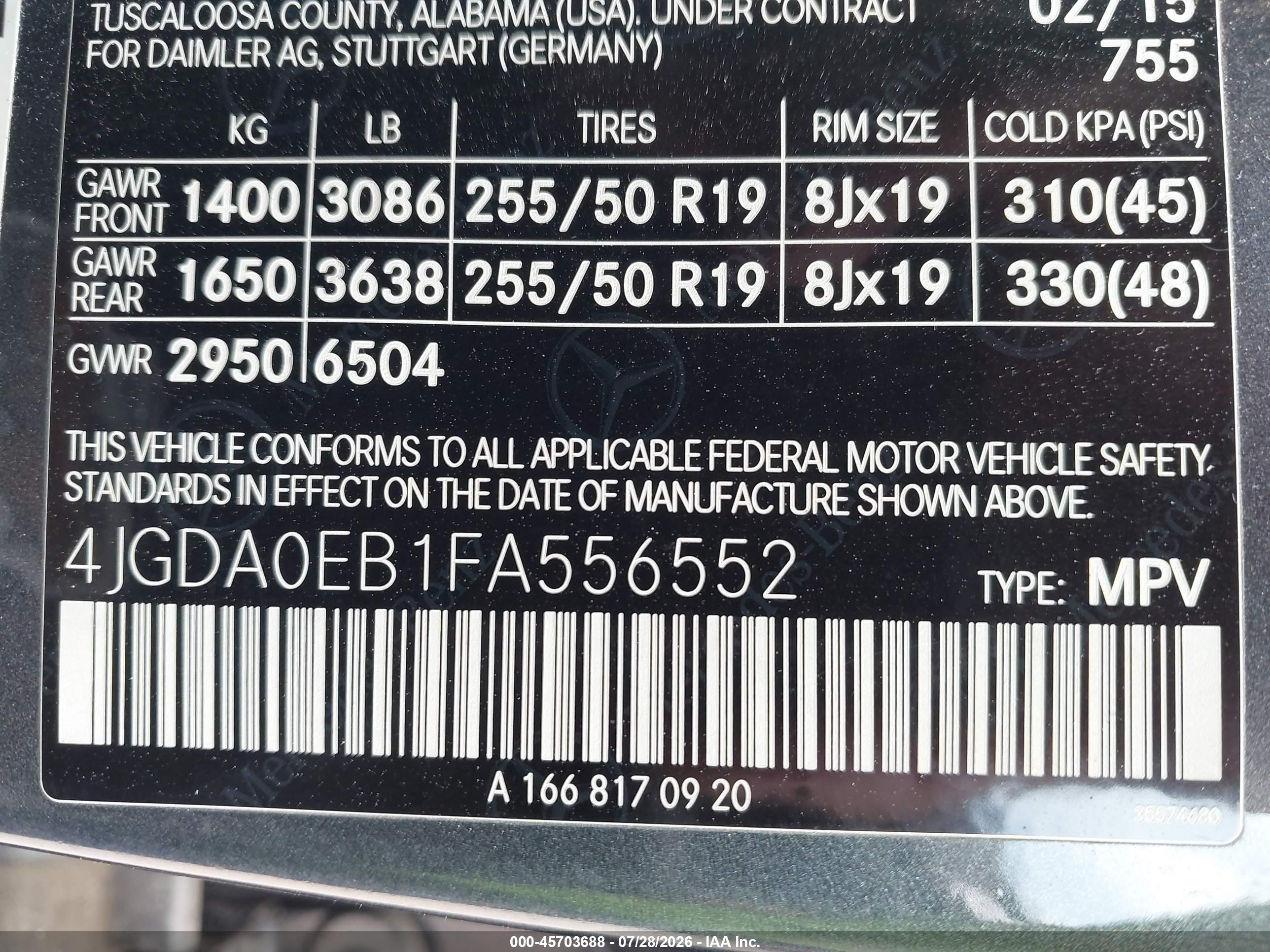 2015 Mercedes-benz Ml 250 Bluetec 4matic Gray vin: 4JGDA0EB1FA556552