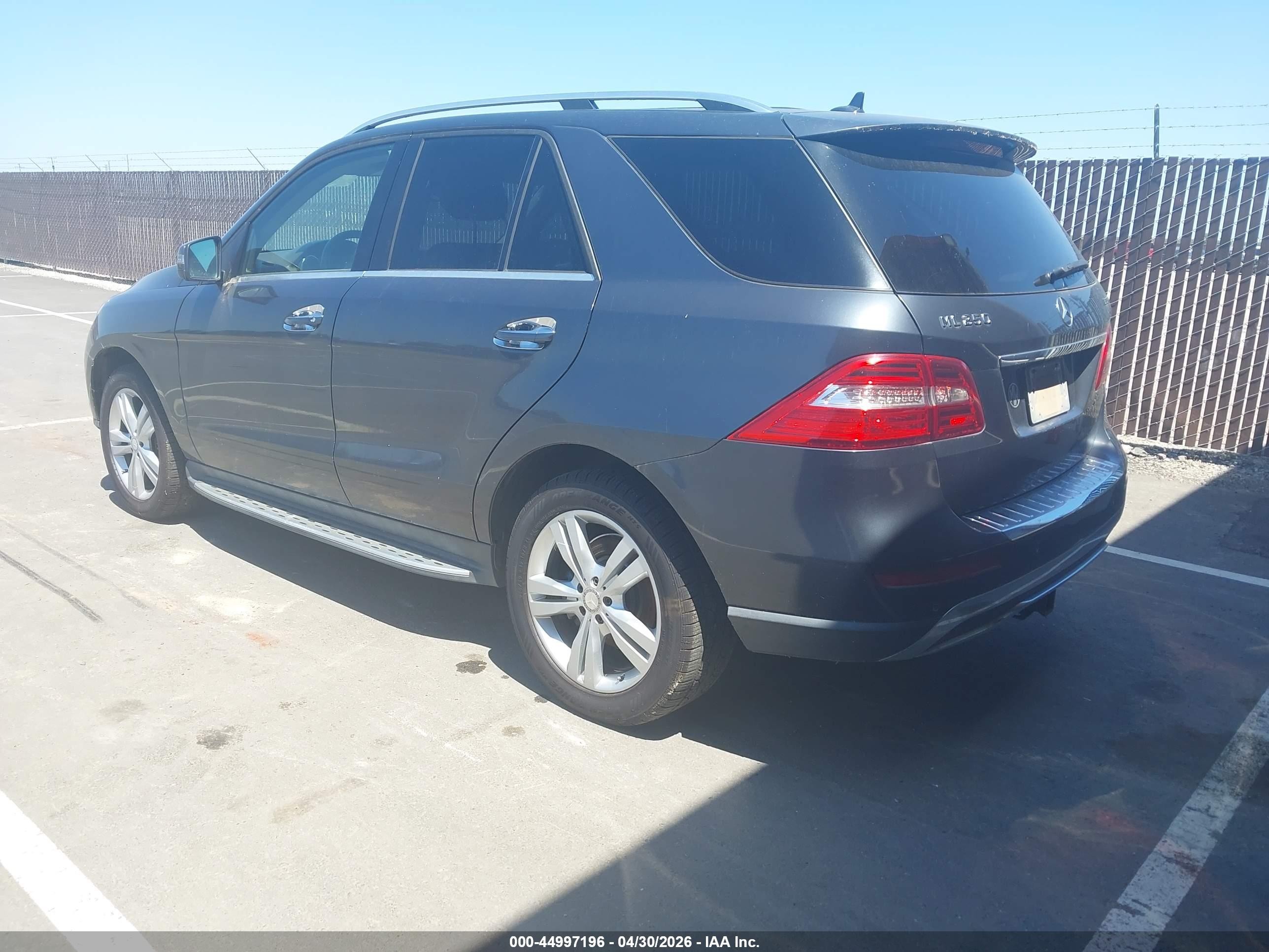 2015 Mercedes-benz Ml 250 Bluetec 4matic Gray vin: 4JGDA0EB3FA492790