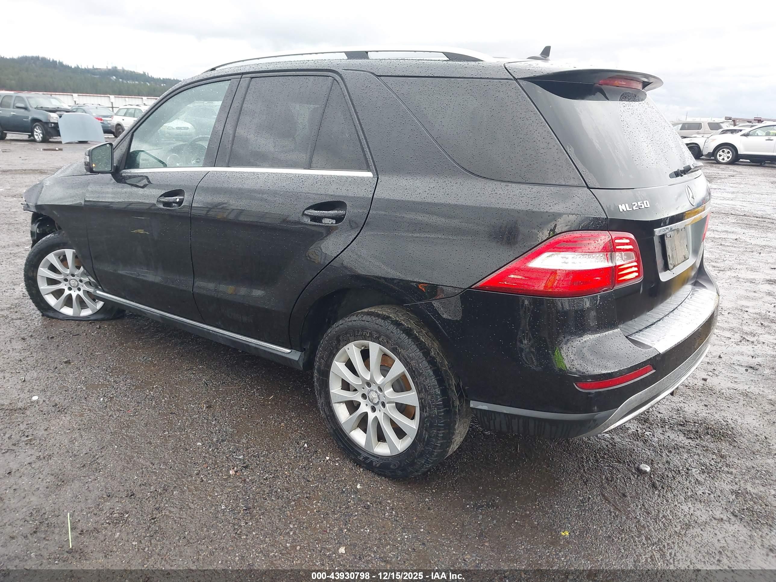 2015 Mercedes-benz Ml 250 Bluetec 4matic Black vin: 4JGDA0EB3FA615889