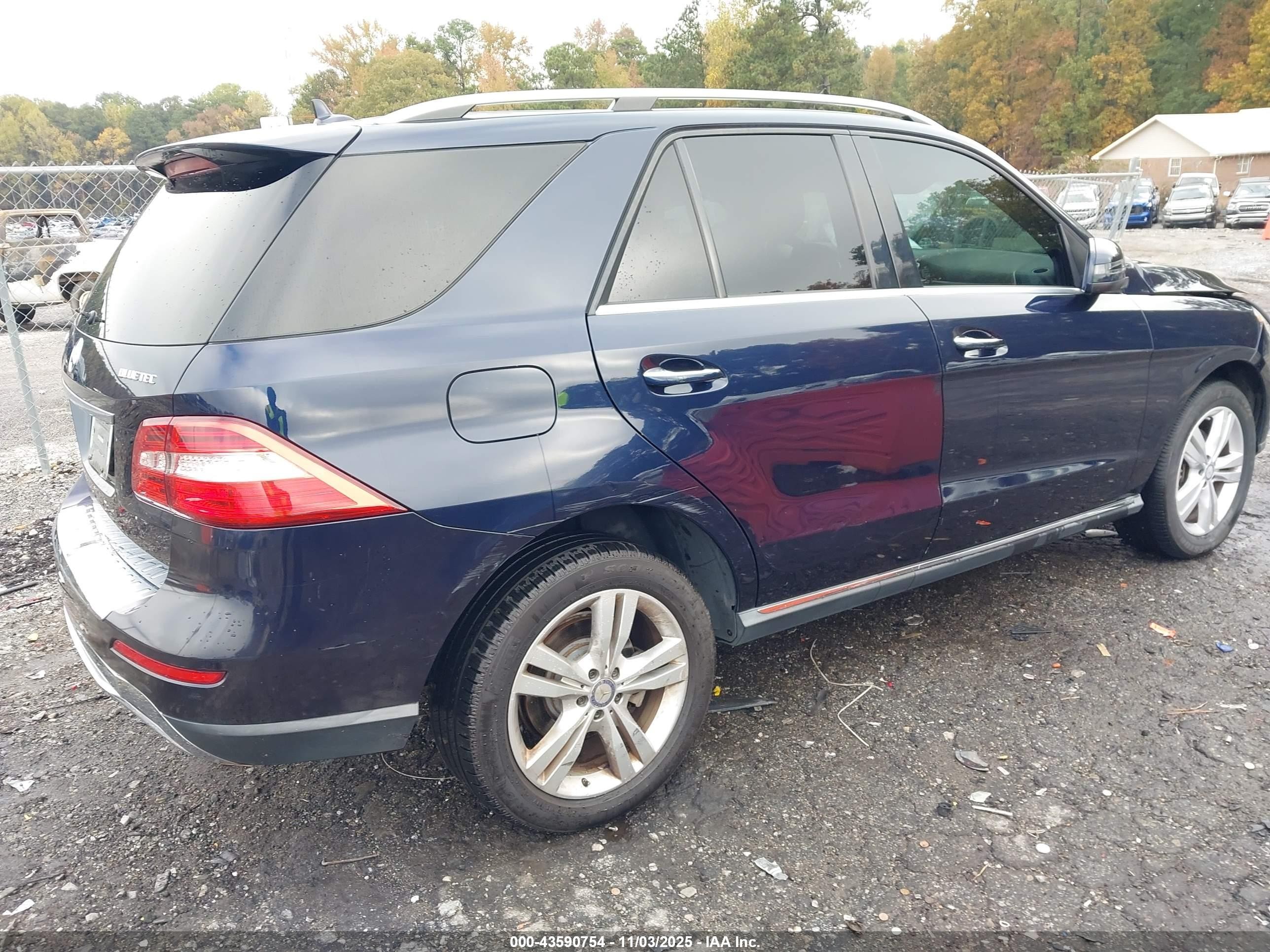 2015 Mercedes-benz Ml 250 Bluetec 4matic Dark Blue vin: 4JGDA0EB5FA472458
