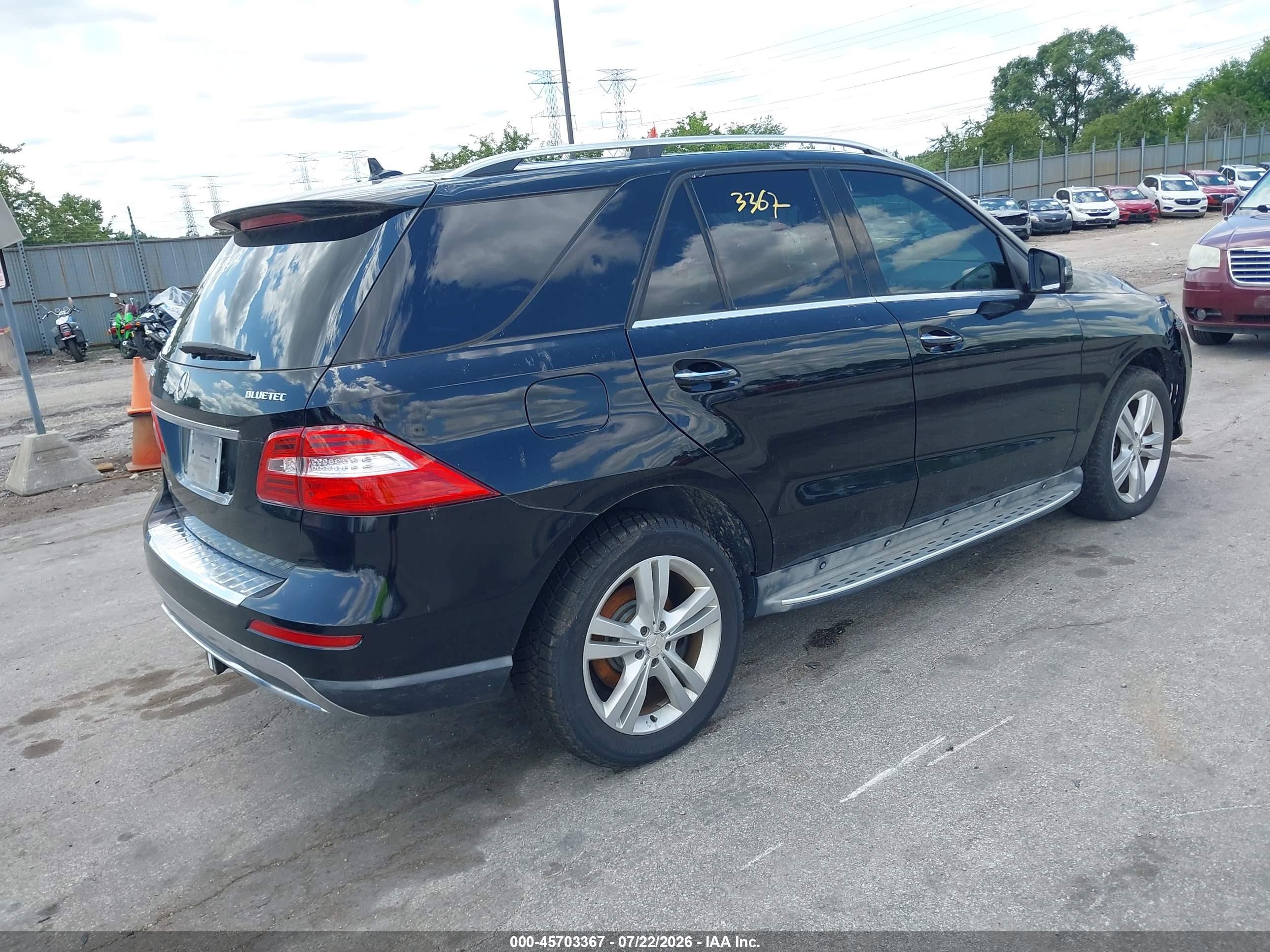 2015 Mercedes-benz Ml 250 Bluetec 4matic Black vin: 4JGDA0EB9FA484242