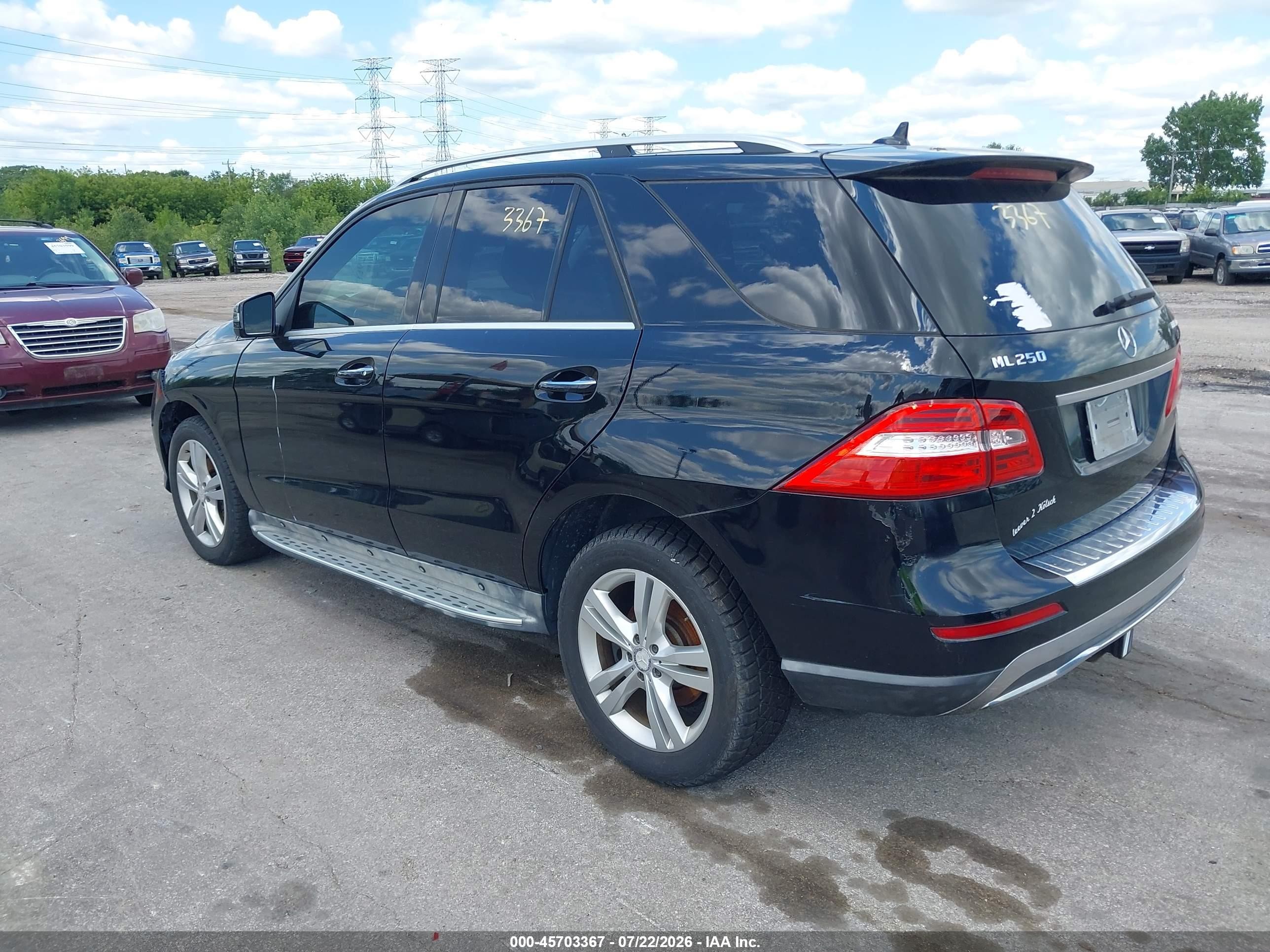 2015 Mercedes-benz Ml 250 Bluetec 4matic Black vin: 4JGDA0EB9FA484242