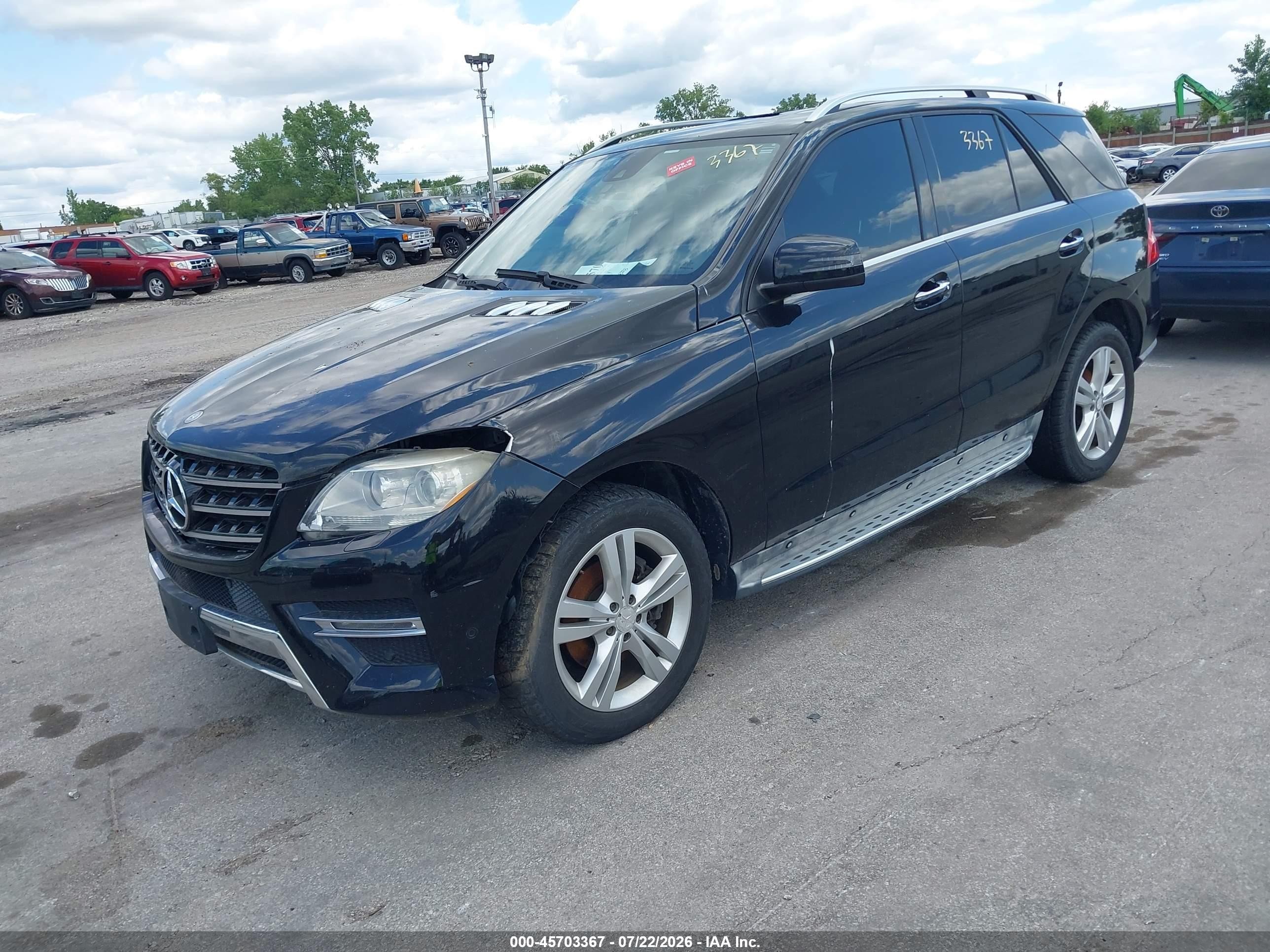 2015 Mercedes-benz Ml 250 Bluetec 4matic Black vin: 4JGDA0EB9FA484242