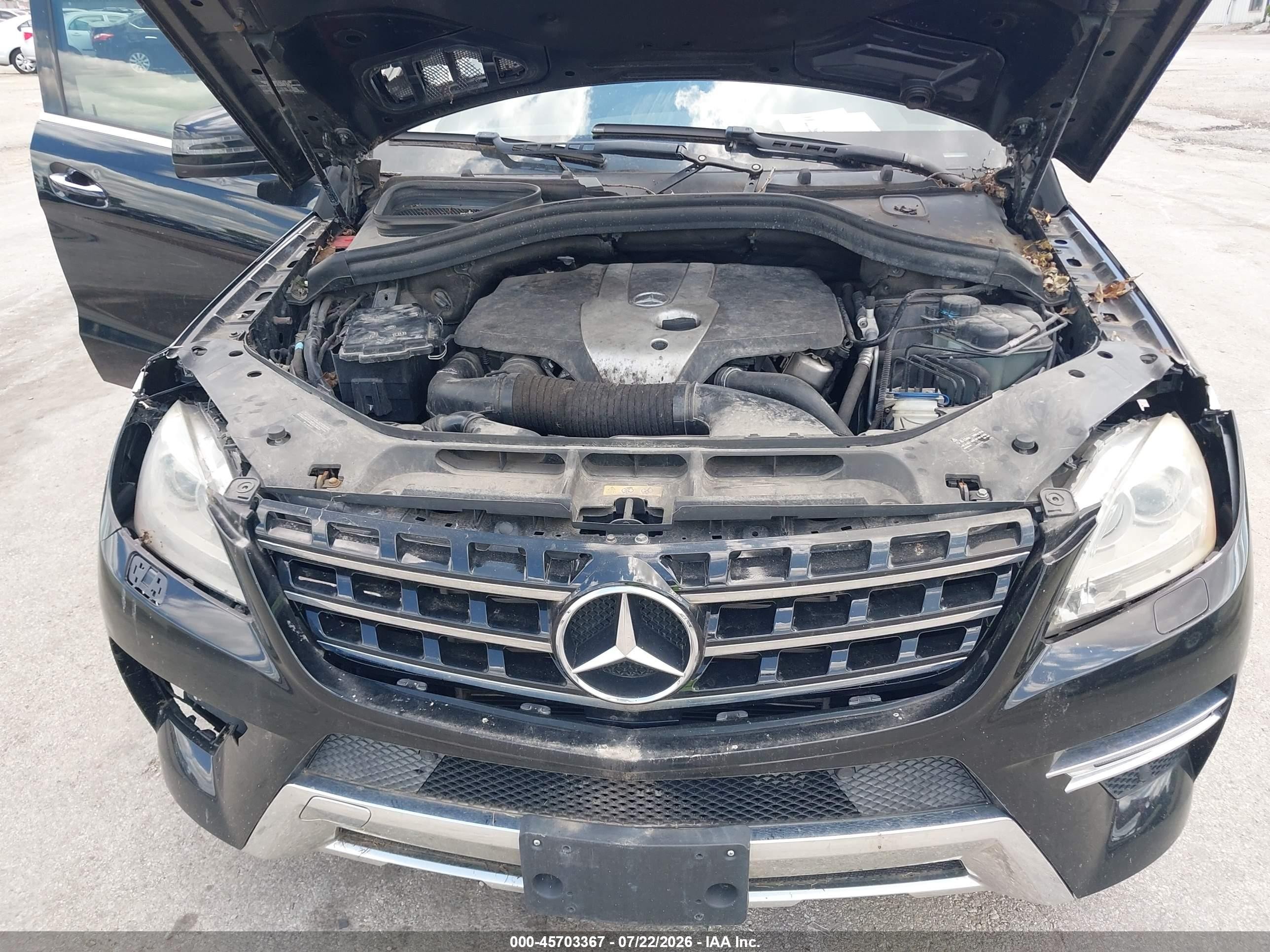 2015 Mercedes-benz Ml 250 Bluetec 4matic Black vin: 4JGDA0EB9FA484242