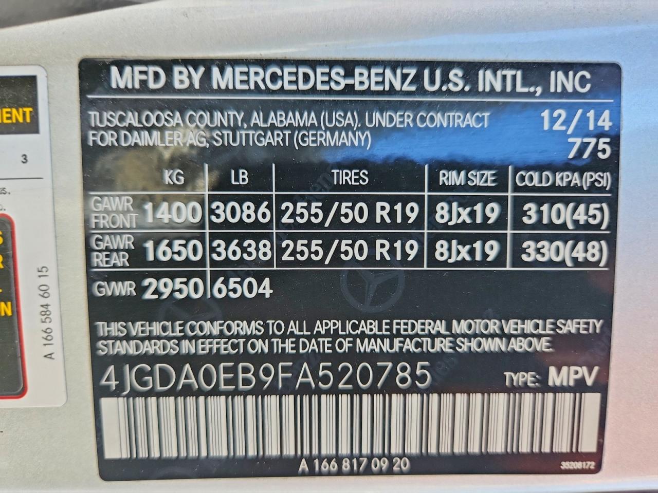 2015 Mercedes-benz Ml 250 Bluetec Silver vin: 4JGDA0EB9FA520785
