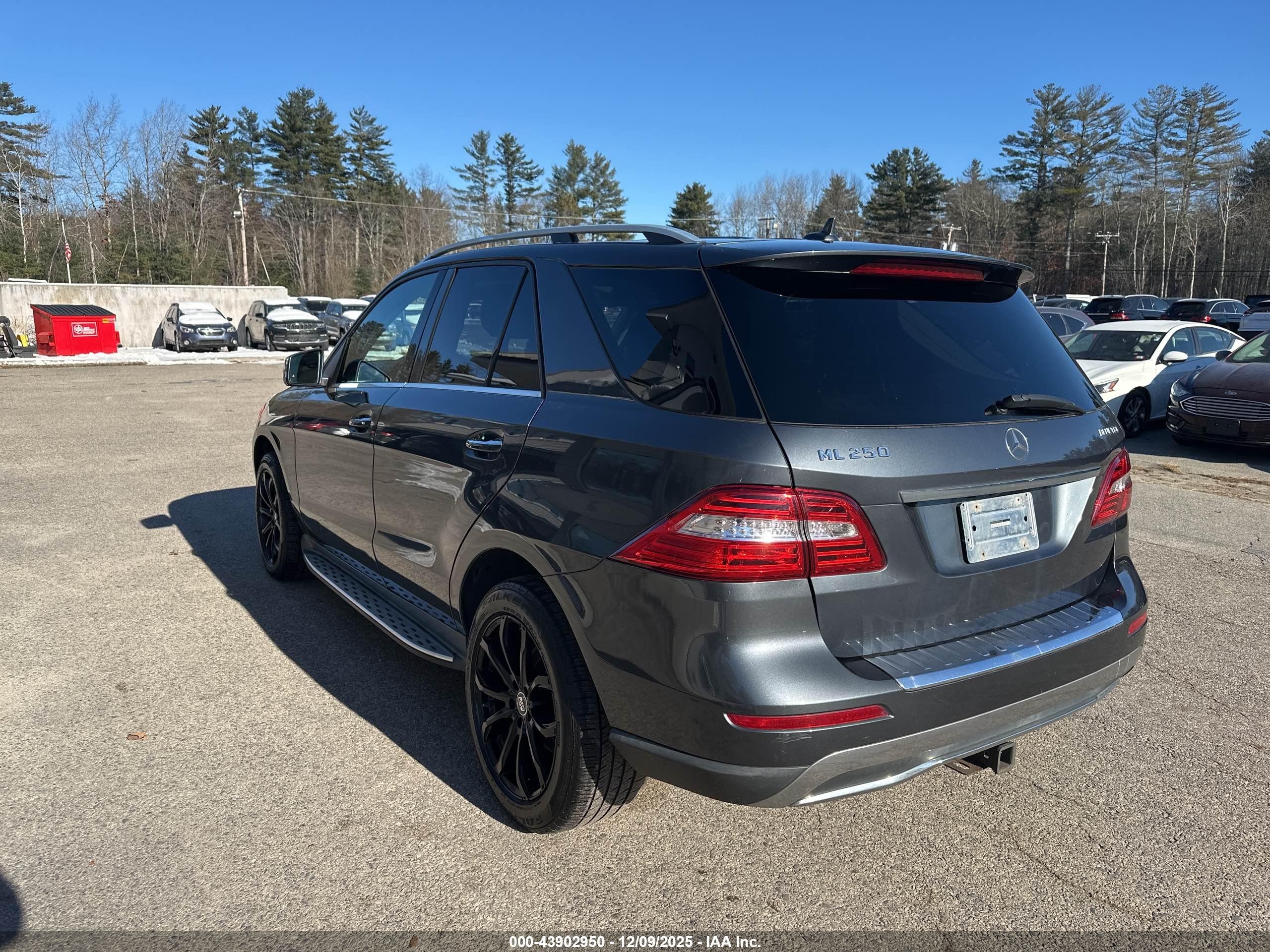 2015 Mercedes-benz Ml 250 Bluetec 4matic Gray vin: 4JGDA0EB9FA562566