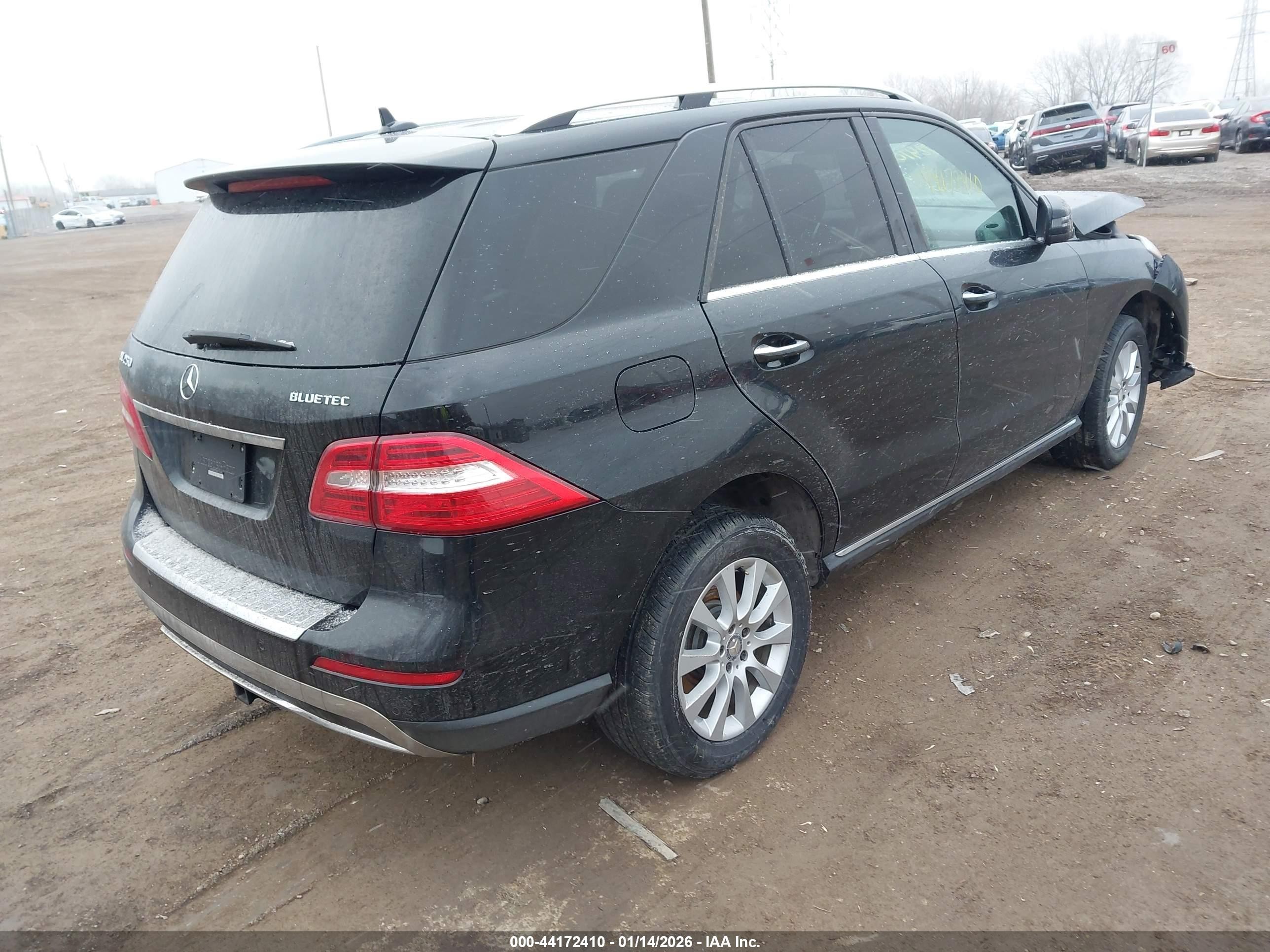 2015 Mercedes-benz Ml 250 Bluetec 4matic Black vin: 4JGDA0EB9FA575088