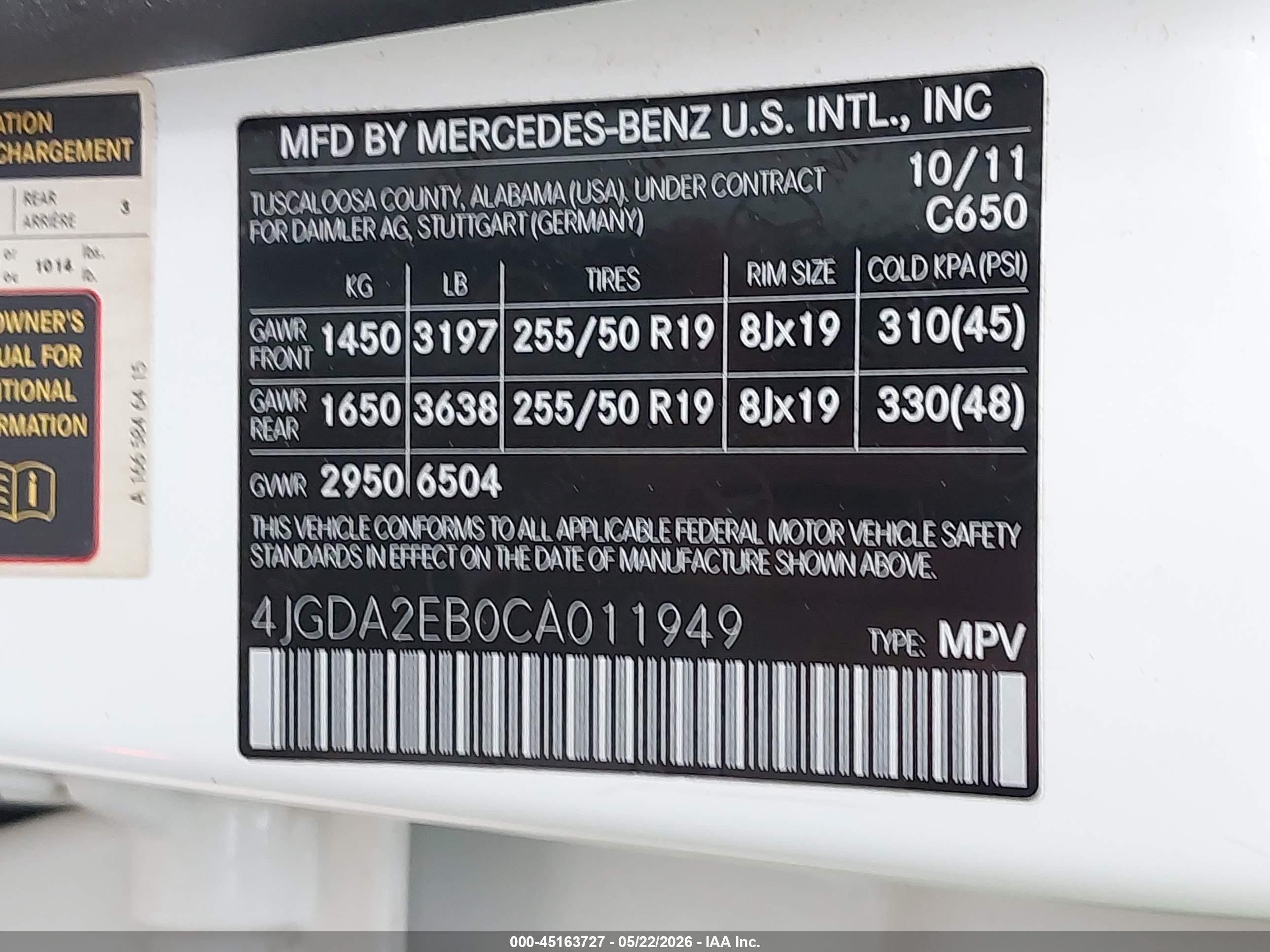 2012 Mercedes-benz Ml 350 Bluetec 4matic Белый vin: 4JGDA2EB0CA011949