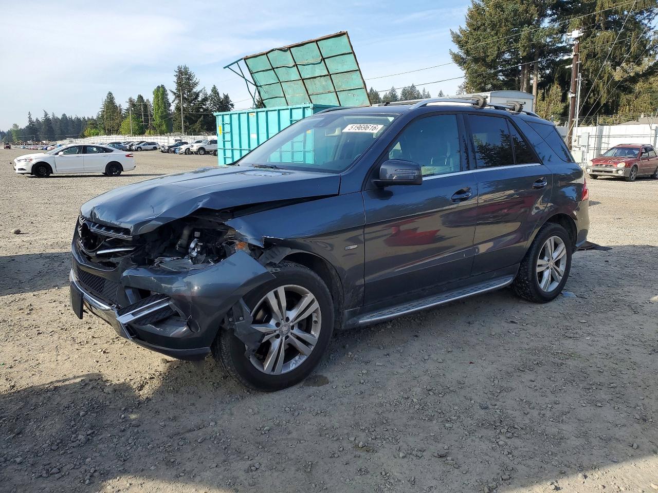2012 Mercedes-benz Ml 350 Bluetec Gray vin: 4JGDA2EB0CA059709