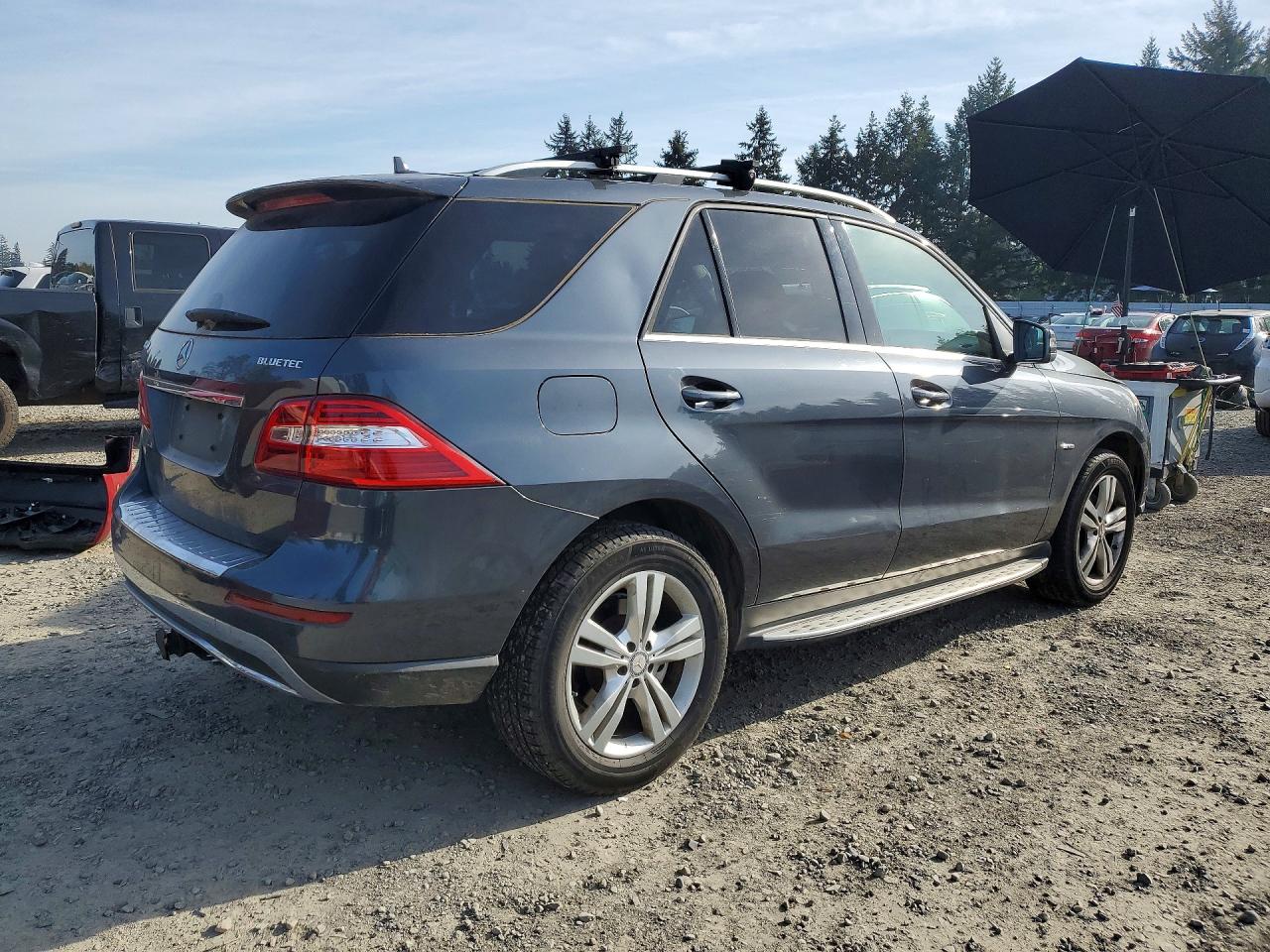 2012 Mercedes-benz Ml 350 Bluetec Gray vin: 4JGDA2EB0CA059709
