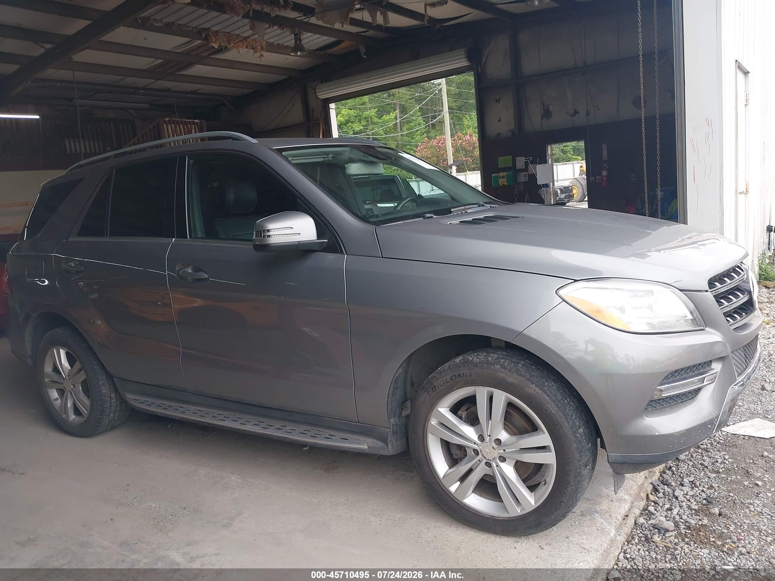 2014 Mercedes-benz Ml 350 Bluetec 4matic Silver vin: 4JGDA2EB0EA373010