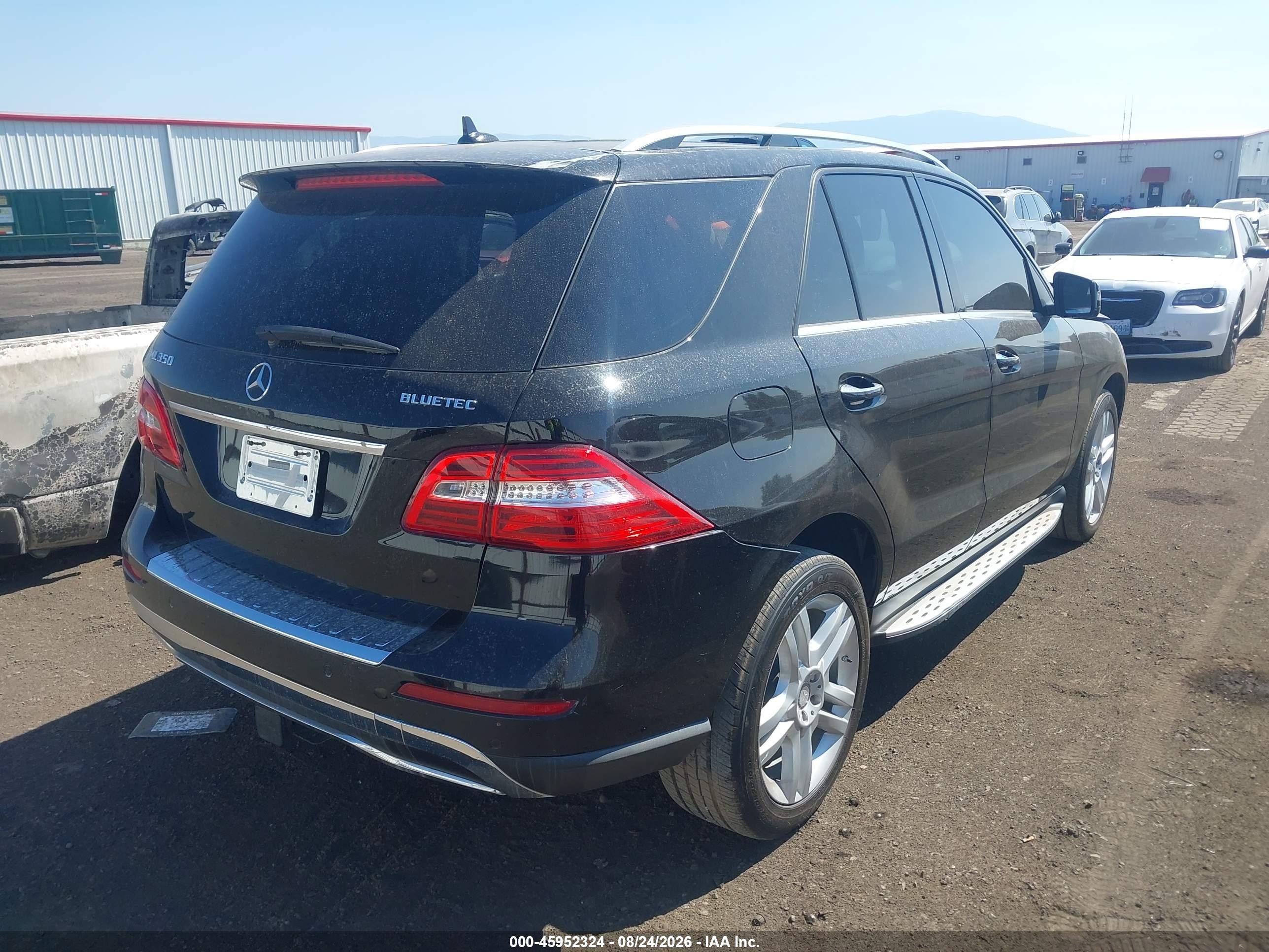 2014 Mercedes-benz Ml 350 Bluetec 4matic Черный vin: 4JGDA2EB0EA417992