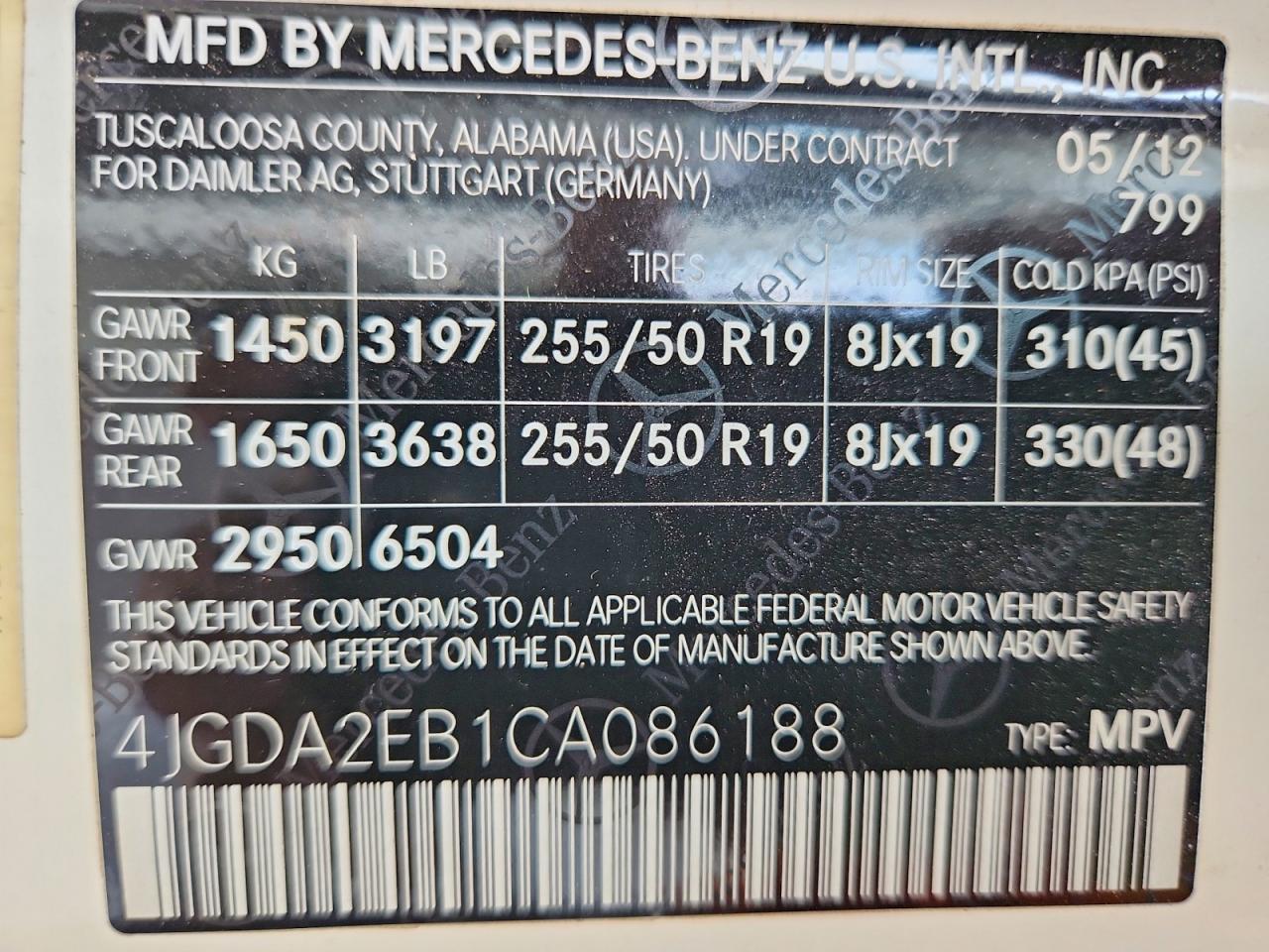 2012 Mercedes-benz Ml 350 Bluetec White vin: 4JGDA2EB1CA086188