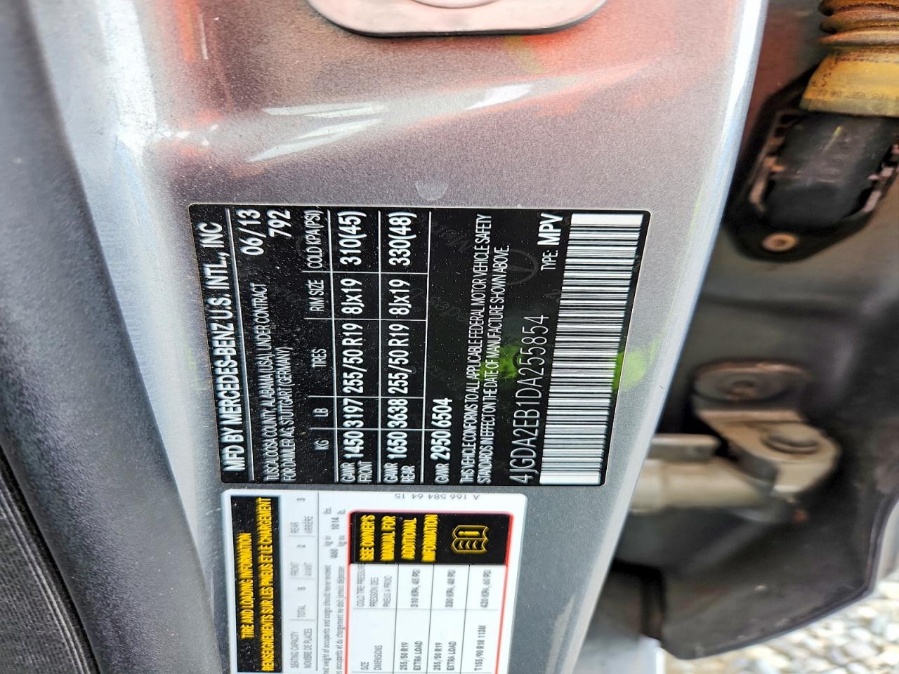 2013 Mercedes-benz Ml 350 Bluetec Серый vin: 4JGDA2EB1DA255854