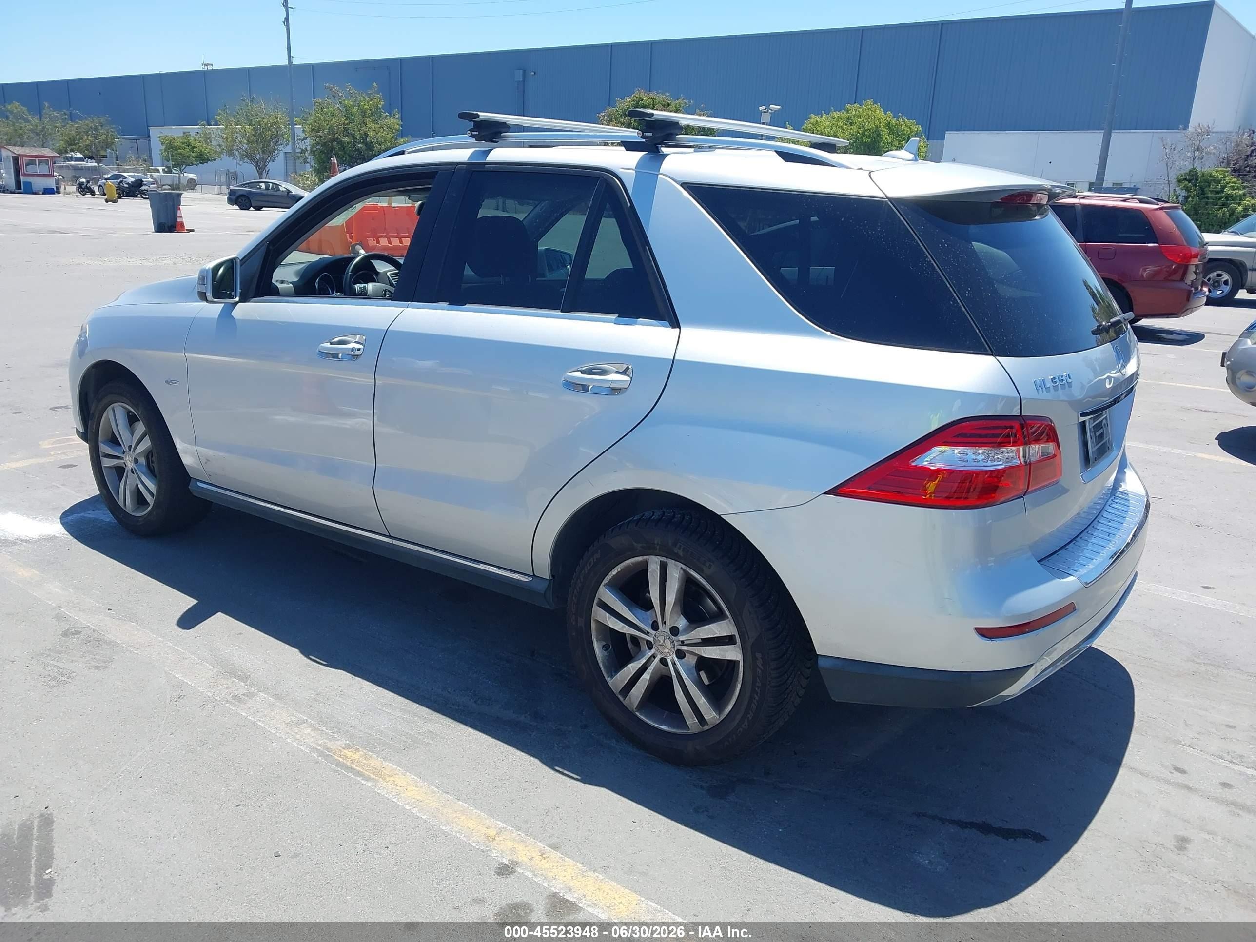 2012 Mercedes-benz Ml 350 Bluetec 4matic Silver vin: 4JGDA2EB2CA070260