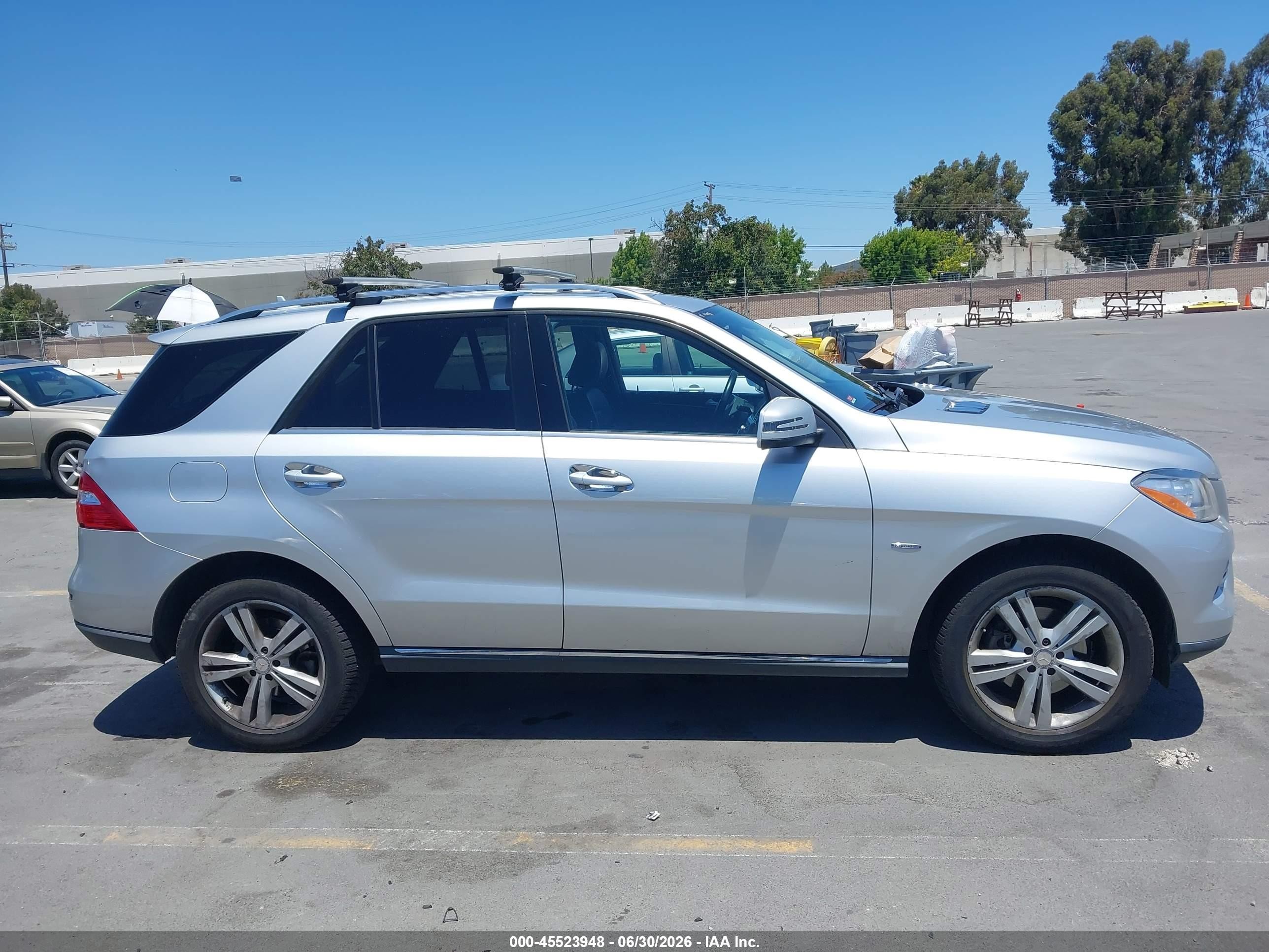 2012 Mercedes-benz Ml 350 Bluetec 4matic Silver vin: 4JGDA2EB2CA070260