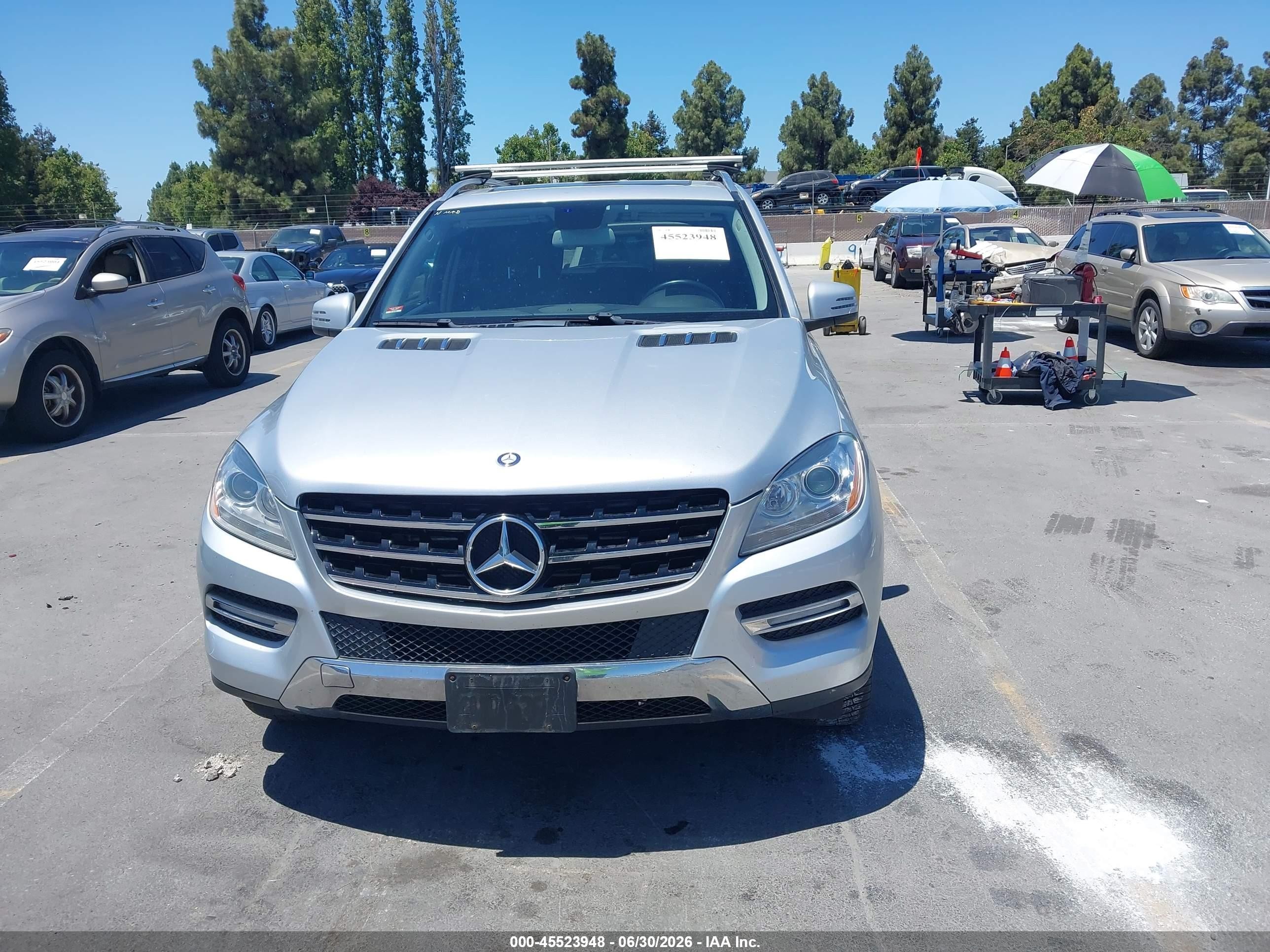 2012 Mercedes-benz Ml 350 Bluetec 4matic Silver vin: 4JGDA2EB2CA070260