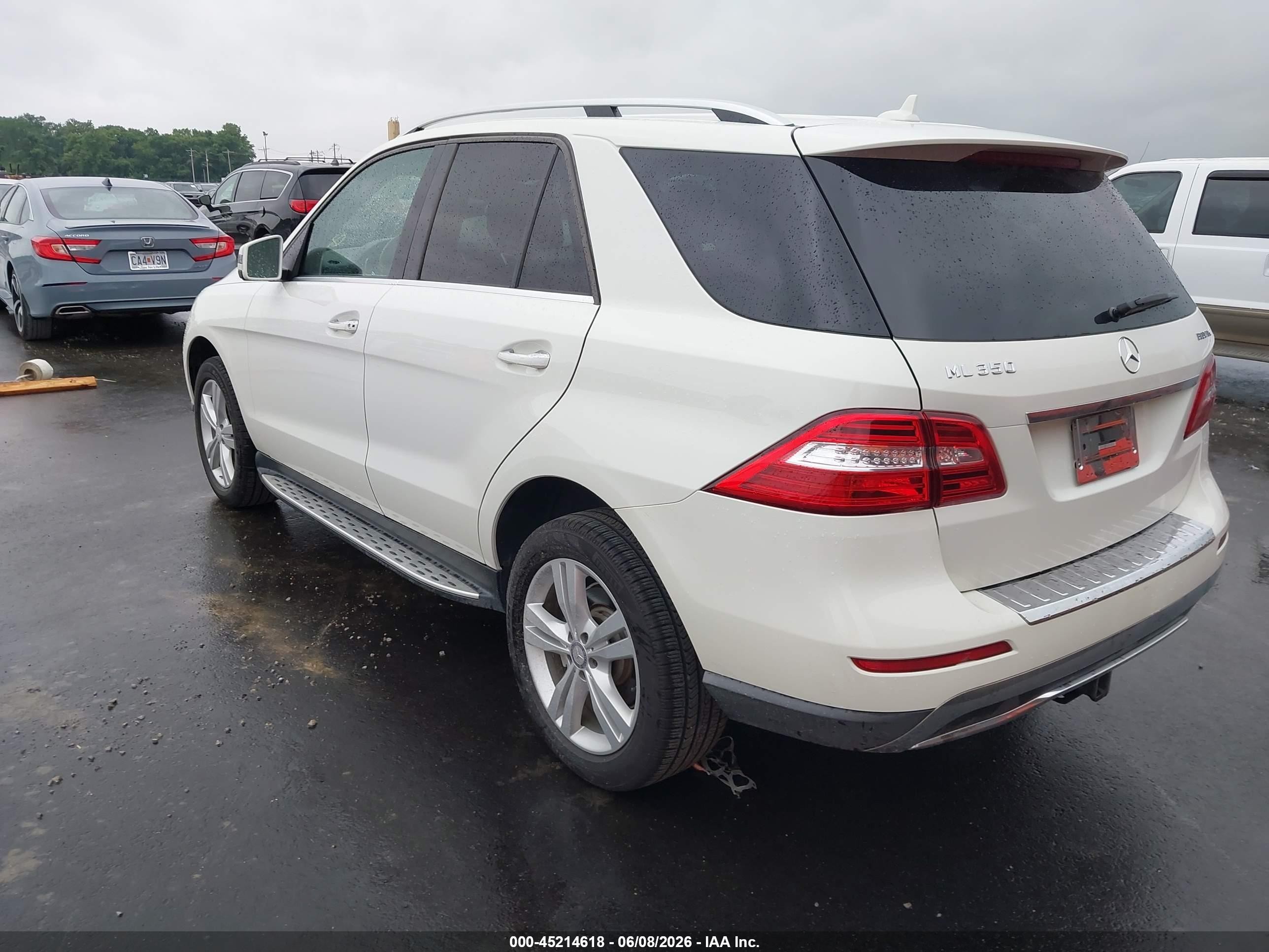2013 Mercedes-benz Ml 350 Bluetec 4matic White vin: 4JGDA2EB2DA240828