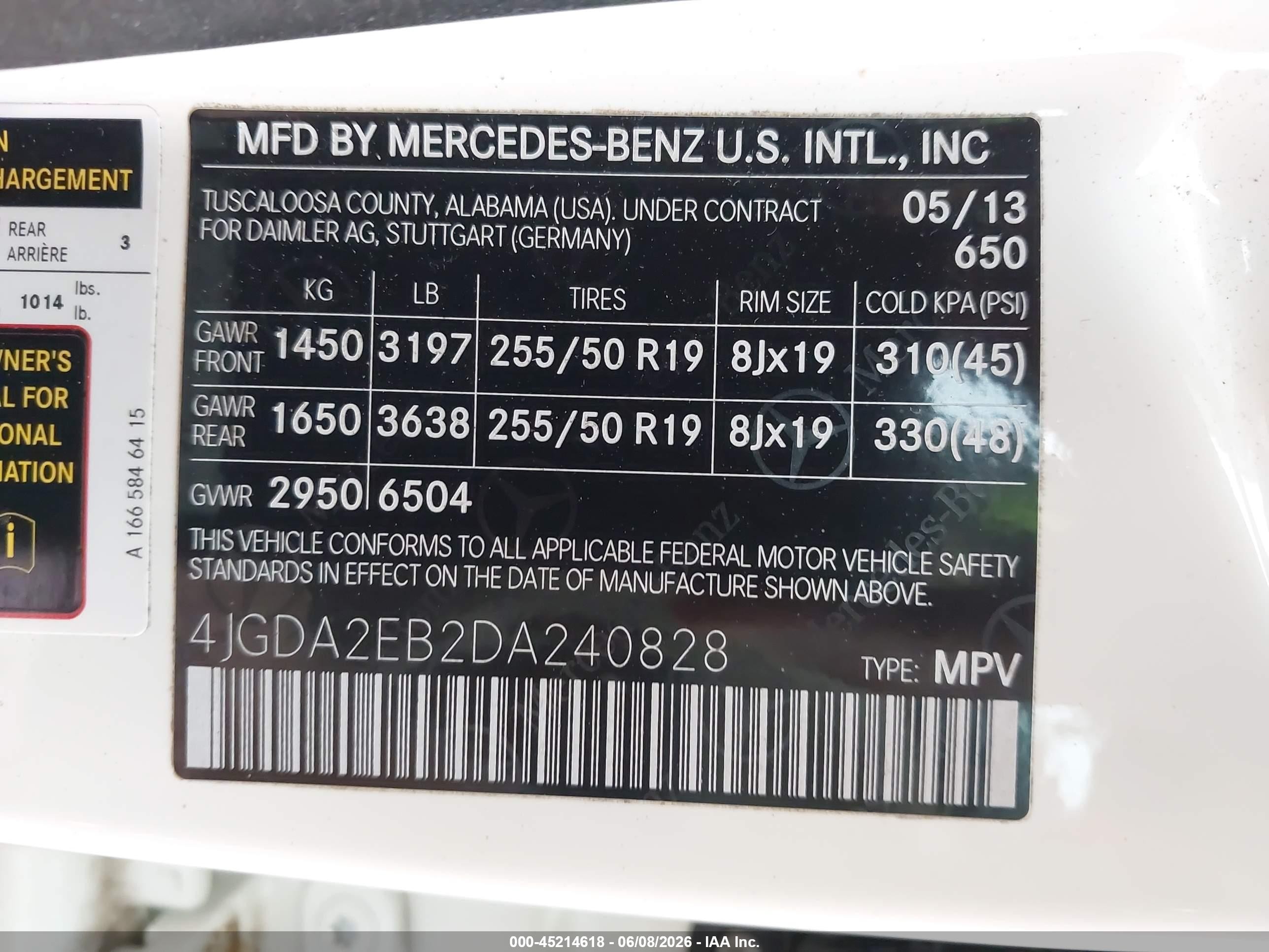 2013 Mercedes-benz Ml 350 Bluetec 4matic White vin: 4JGDA2EB2DA240828