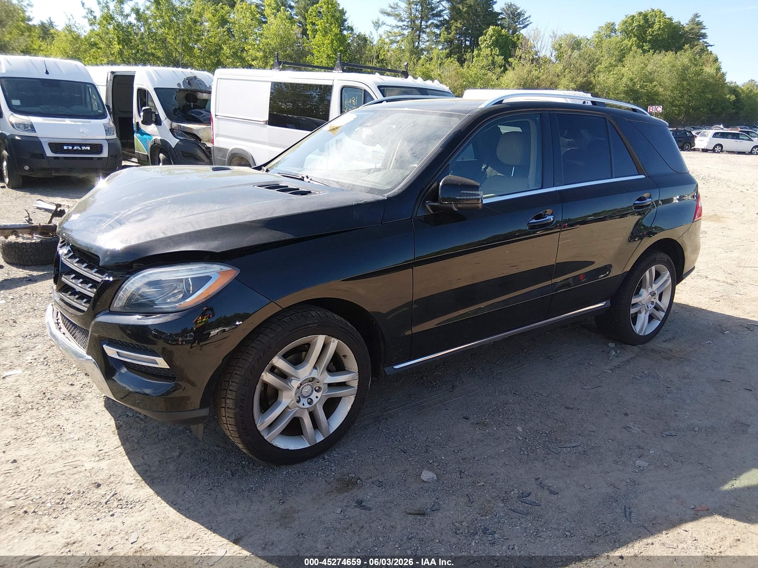 2014 Mercedes-benz Ml 350 Bluetec 4matic Black vin: 4JGDA2EB2EA370559