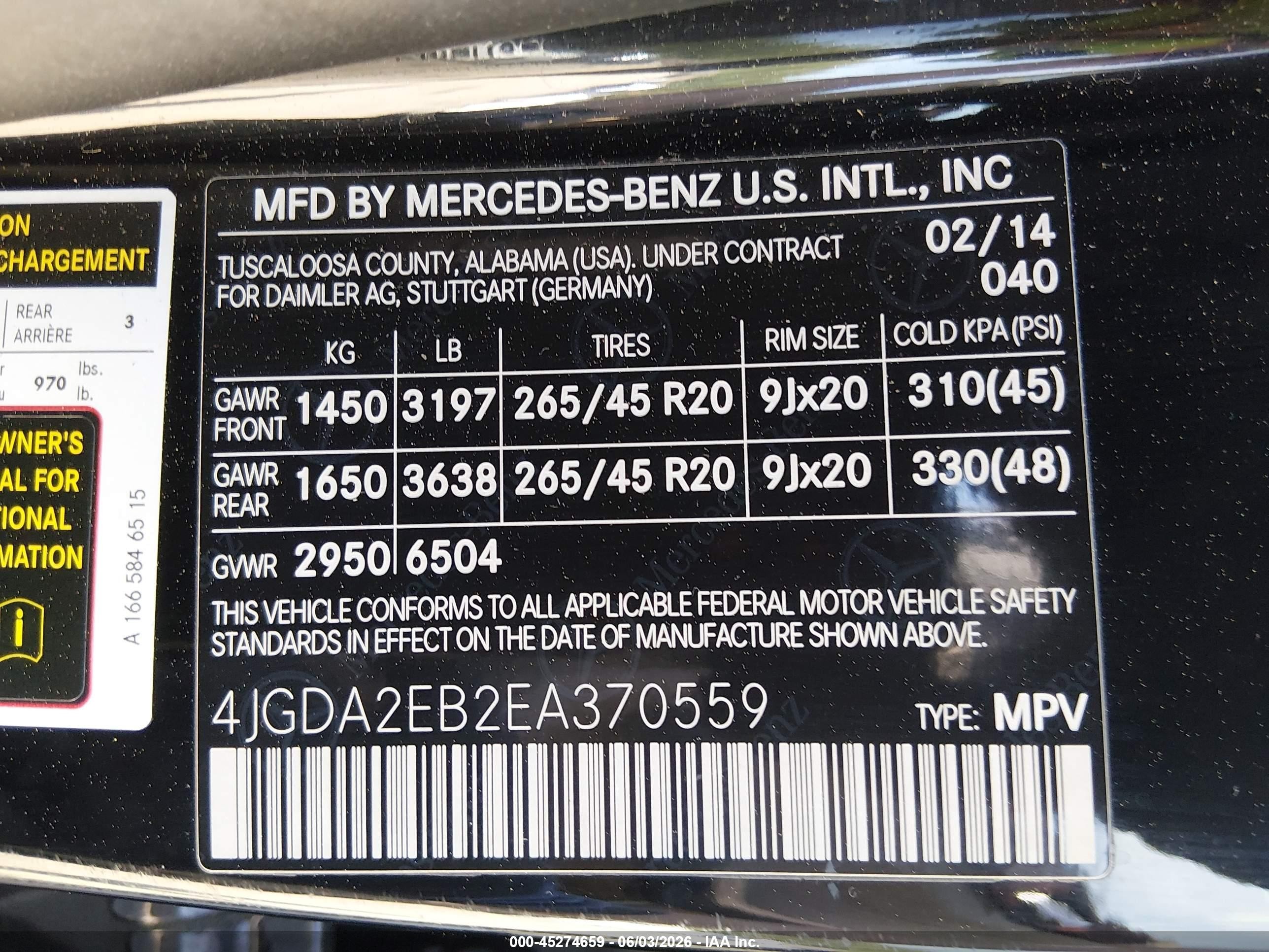 2014 Mercedes-benz Ml 350 Bluetec 4matic Black vin: 4JGDA2EB2EA370559