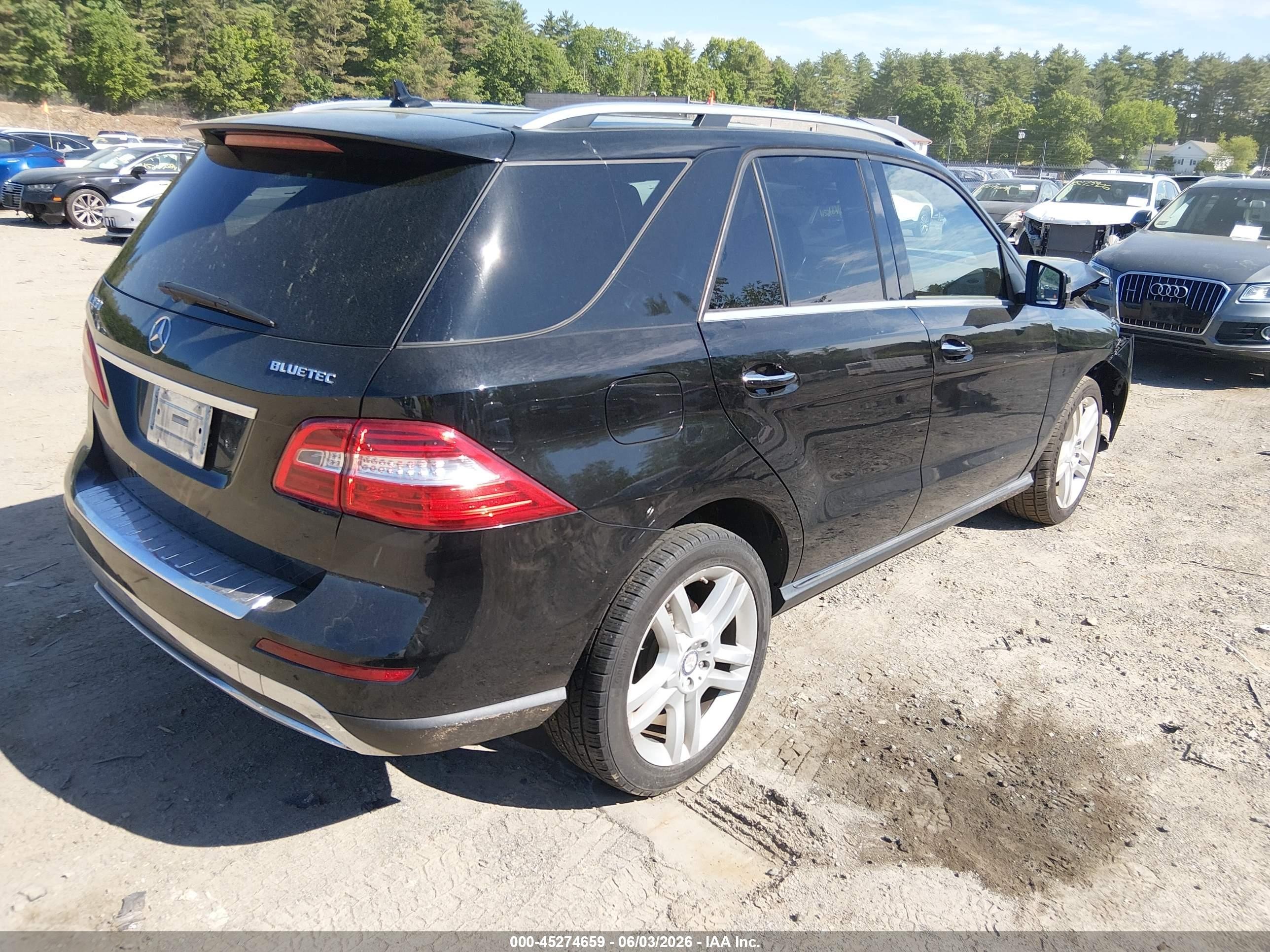 2014 Mercedes-benz Ml 350 Bluetec 4matic Black vin: 4JGDA2EB2EA370559