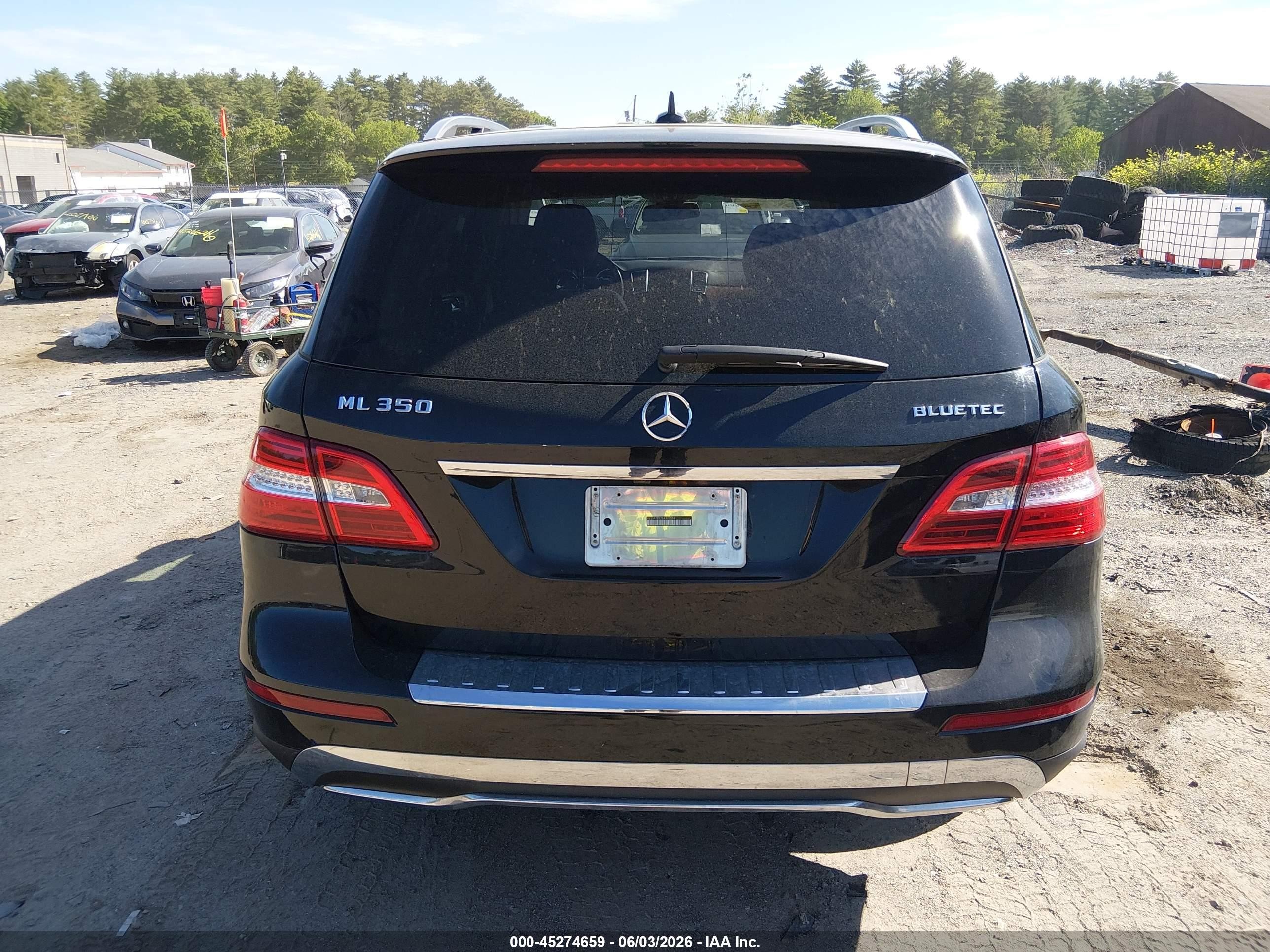 2014 Mercedes-benz Ml 350 Bluetec 4matic Black vin: 4JGDA2EB2EA370559