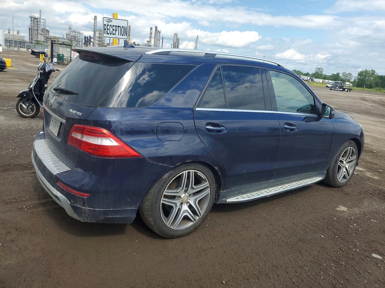 2015 Mercedes-benz Ml 350 Bluetec Синий vin: 4JGDA2EB2FA518839