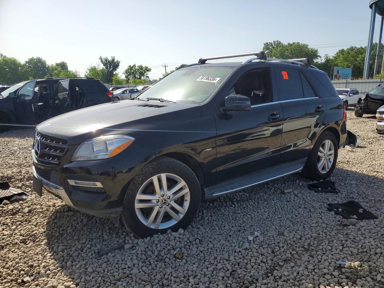 2012 Mercedes-benz Ml 350 Bluetec Black vin: 4JGDA2EB3CA013372