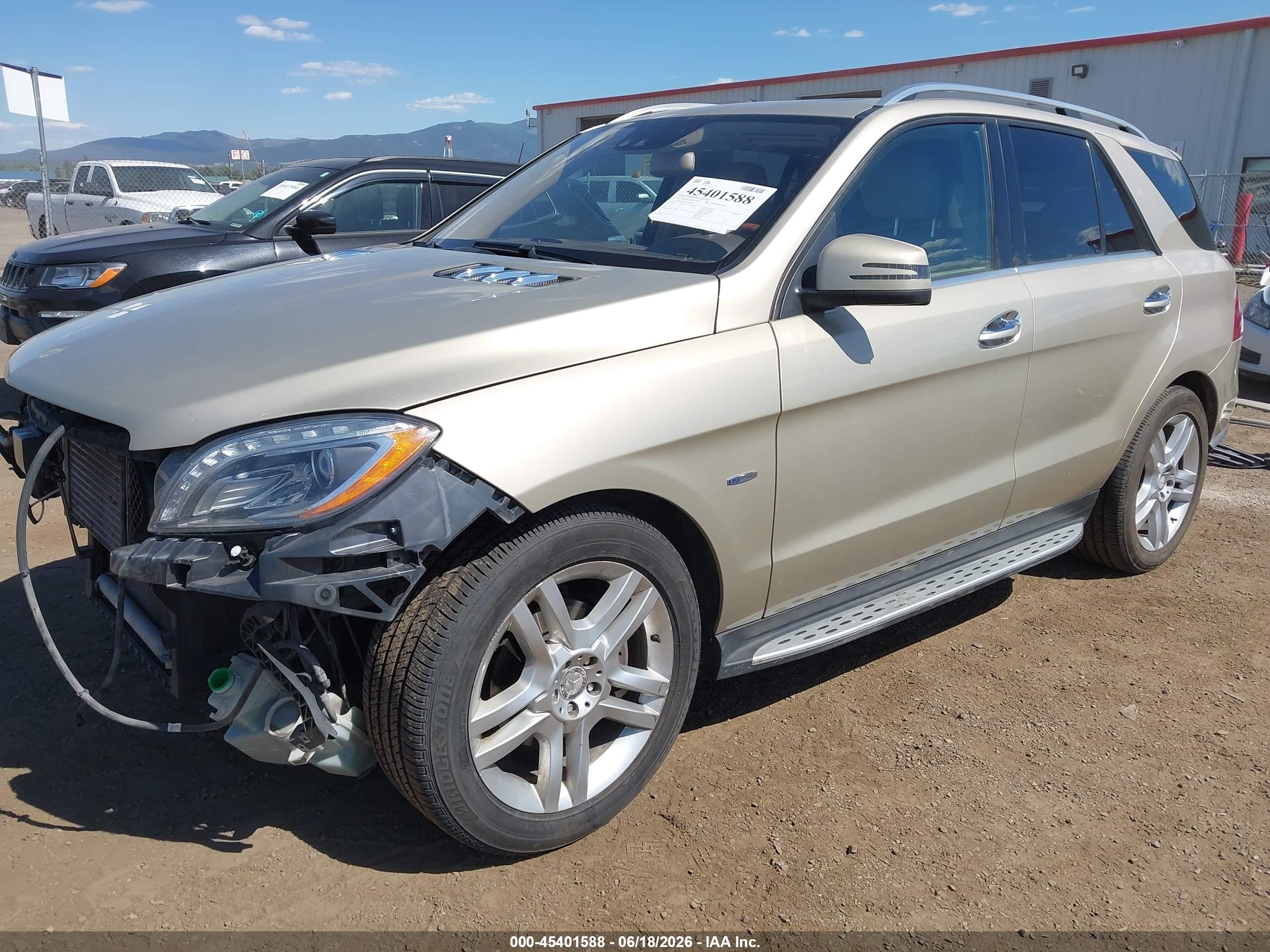 2012 Mercedes-benz Ml 350 Bluetec 4matic Gold vin: 4JGDA2EB3CA080070