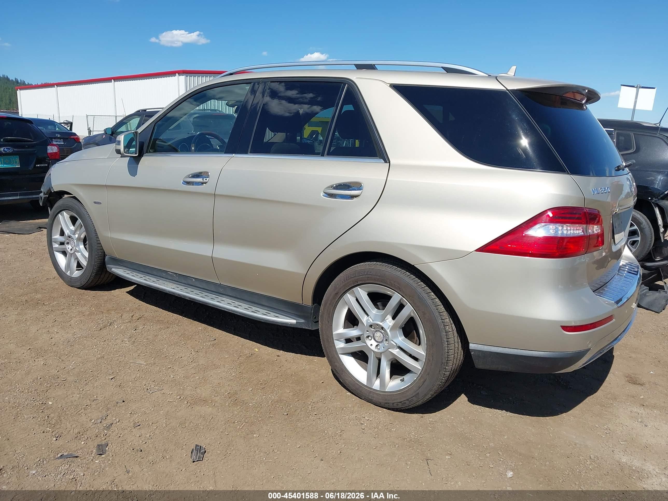 2012 Mercedes-benz Ml 350 Bluetec 4matic Gold vin: 4JGDA2EB3CA080070