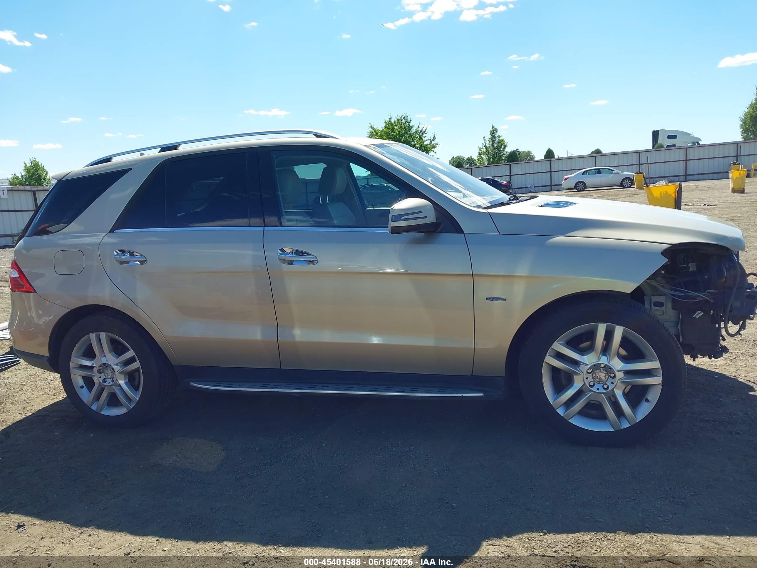 2012 Mercedes-benz Ml 350 Bluetec 4matic Gold vin: 4JGDA2EB3CA080070