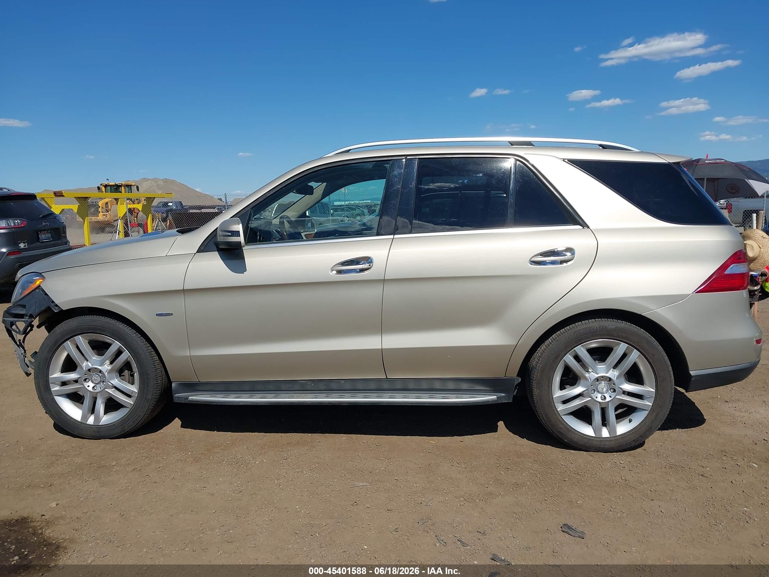 2012 Mercedes-benz Ml 350 Bluetec 4matic Gold vin: 4JGDA2EB3CA080070