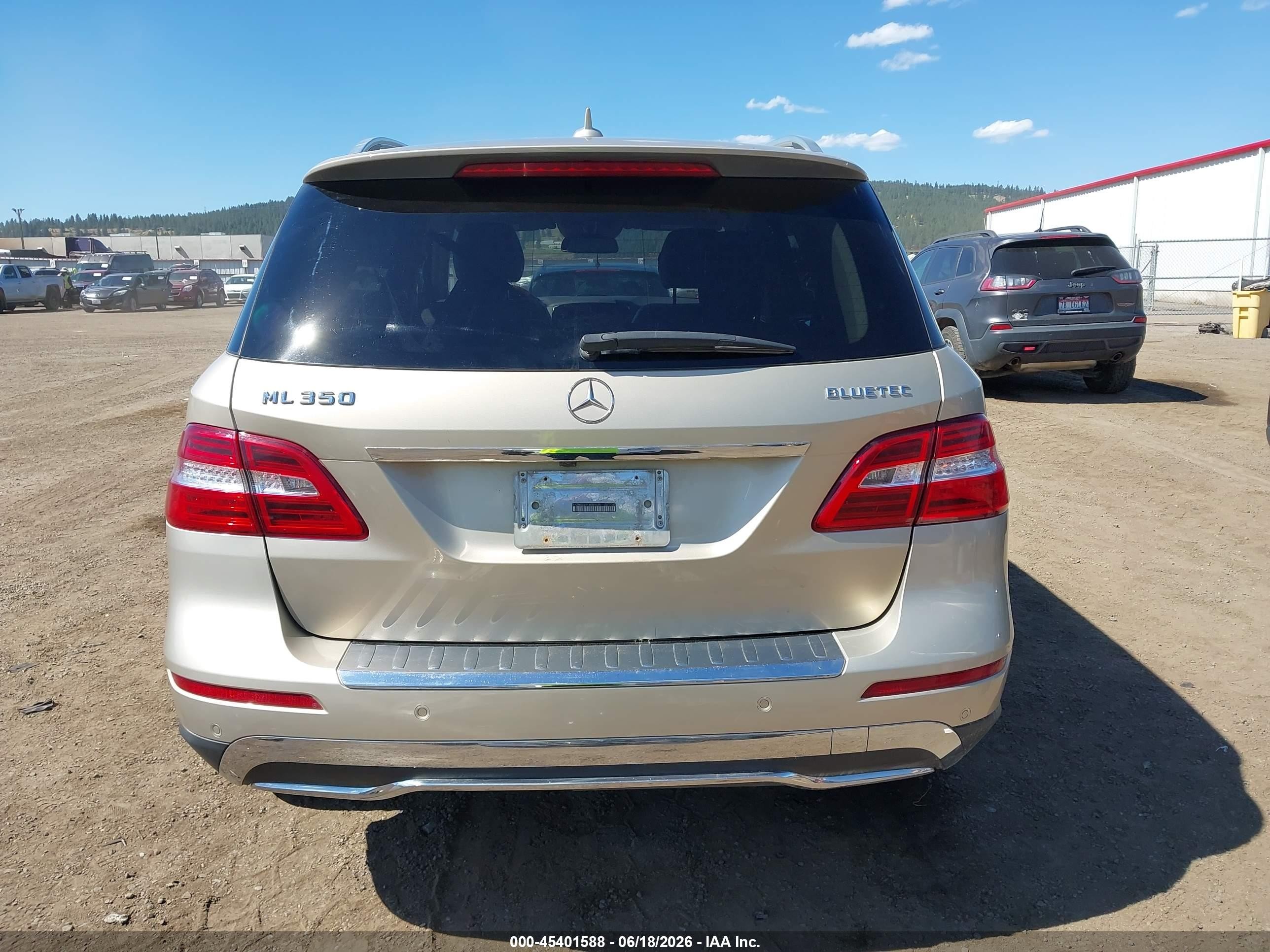 2012 Mercedes-benz Ml 350 Bluetec 4matic Gold vin: 4JGDA2EB3CA080070