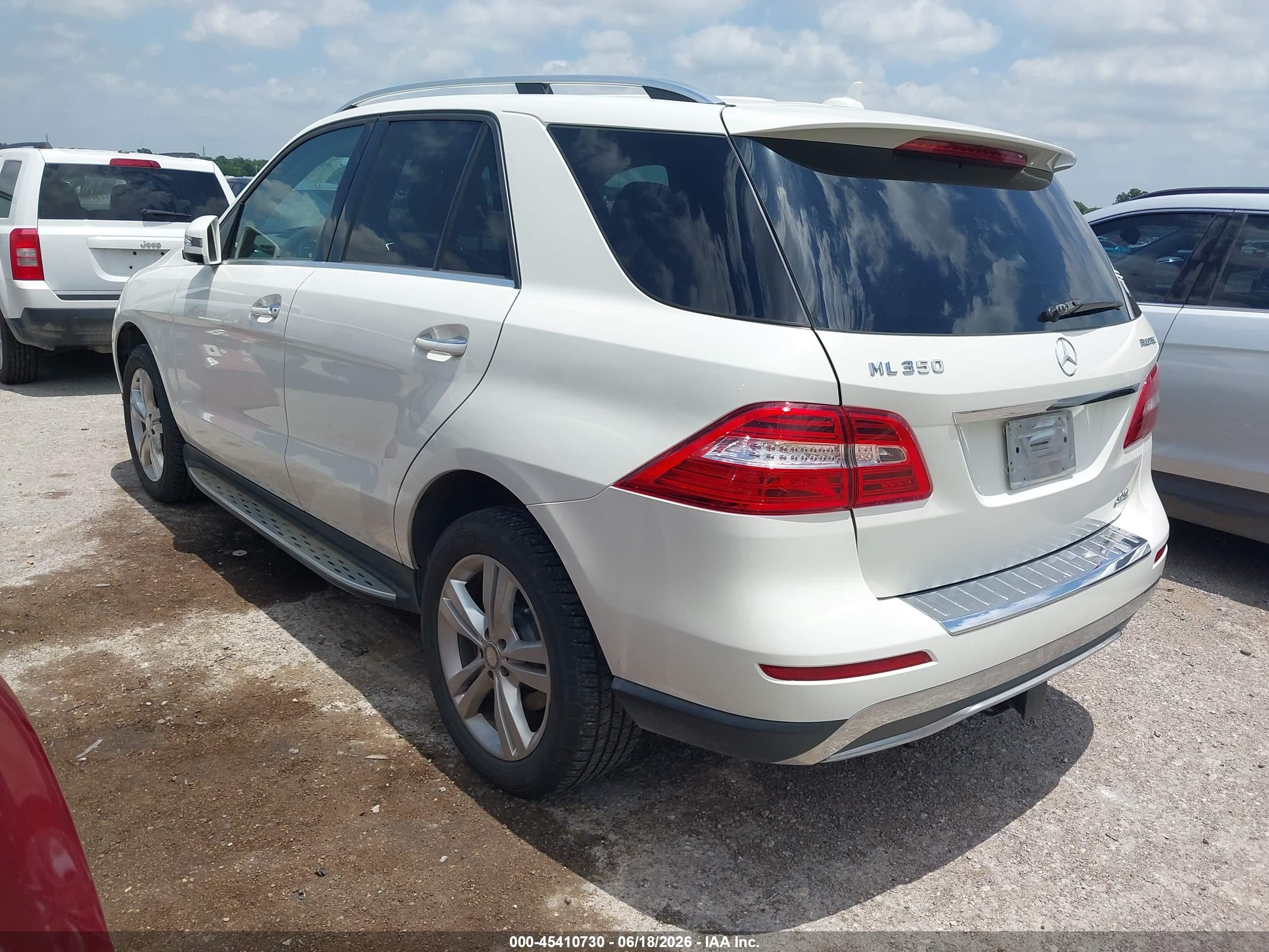 2013 Mercedes-benz Ml 350 Bluetec 4matic White vin: 4JGDA2EB3DA143332
