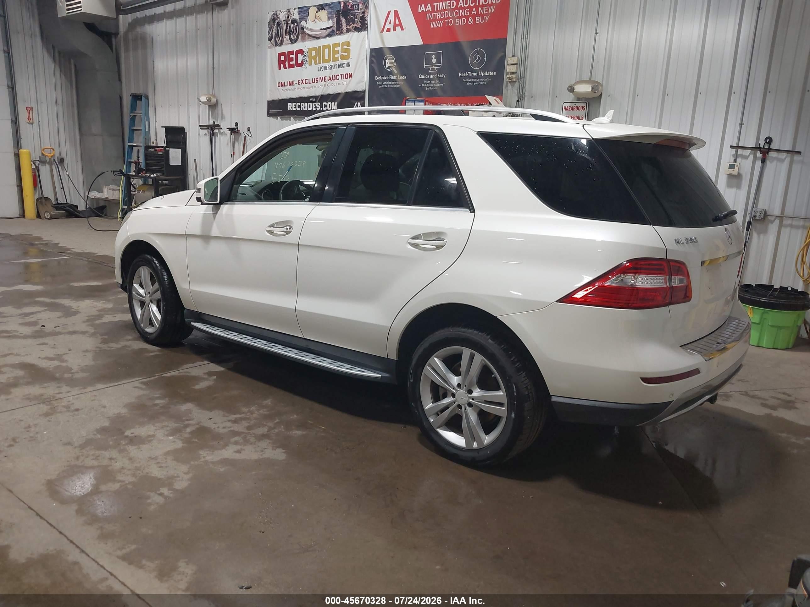 2013 Mercedes-benz Ml 350 Bluetec 4matic White vin: 4JGDA2EB3DA174645