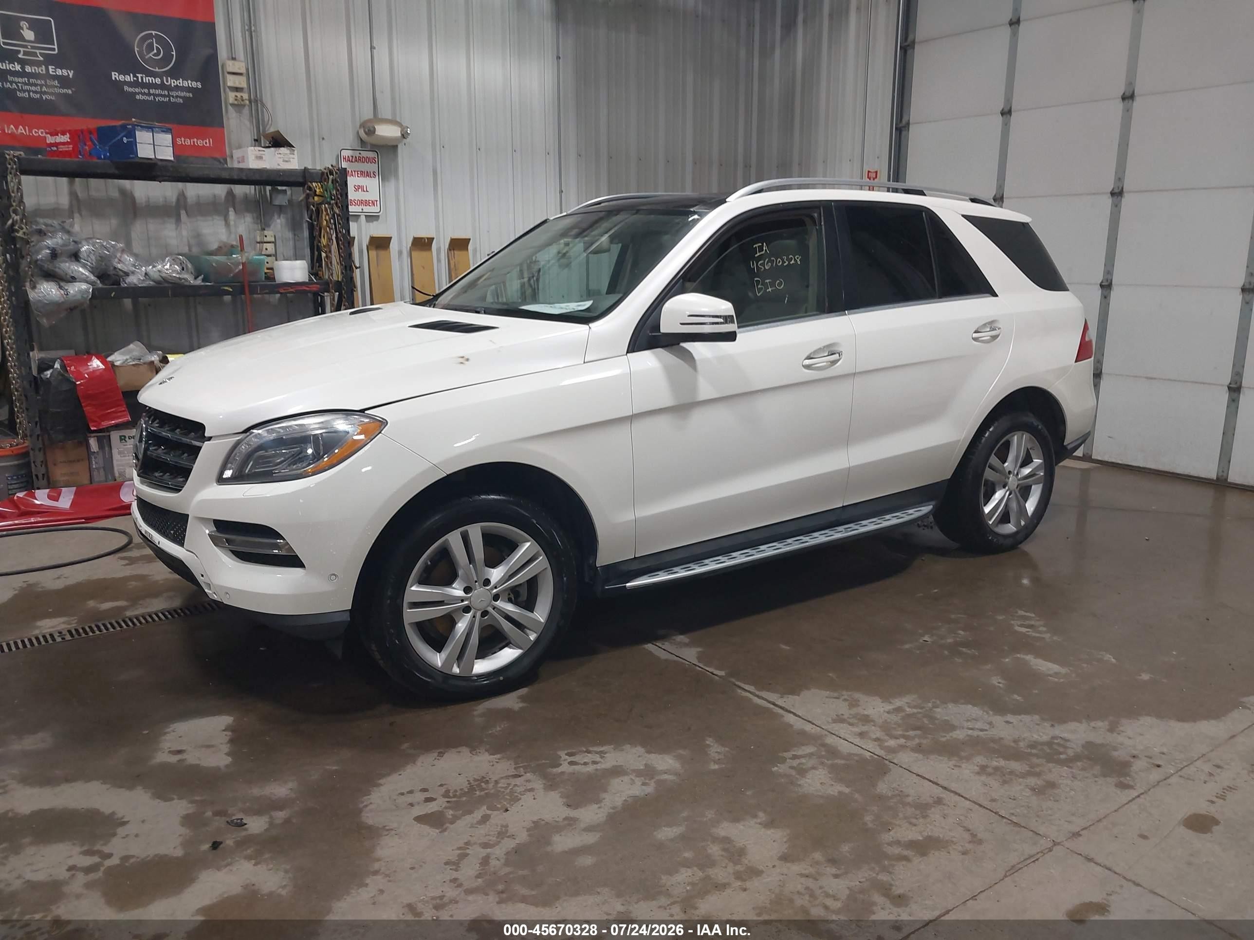 2013 Mercedes-benz Ml 350 Bluetec 4matic White vin: 4JGDA2EB3DA174645