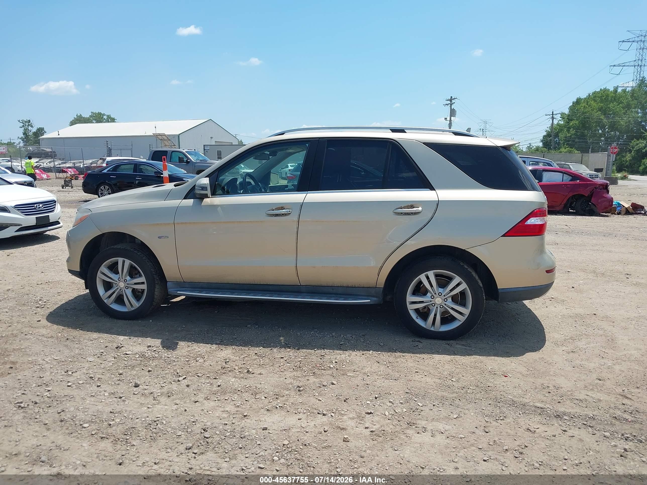 2012 Mercedes-benz Ml 350 Bluetec 4matic Gold vin: 4JGDA2EB4CA012960