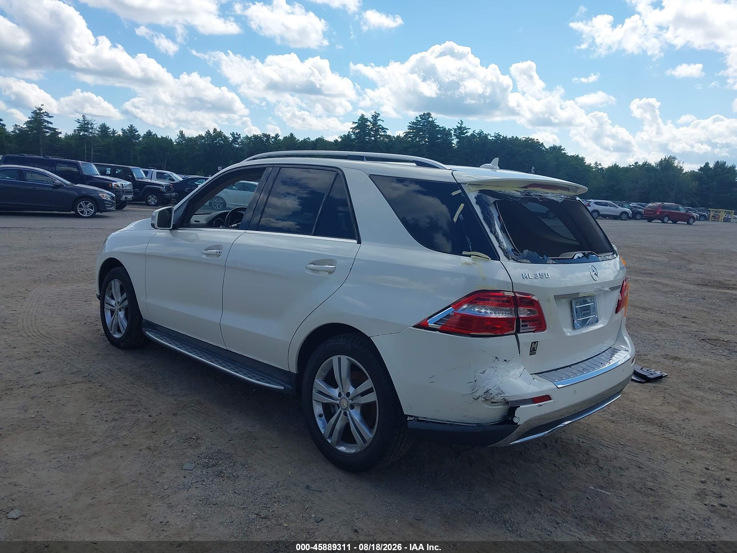 2013 Mercedes-benz Ml 350 Bluetec 4matic White vin: 4JGDA2EB4DA137555