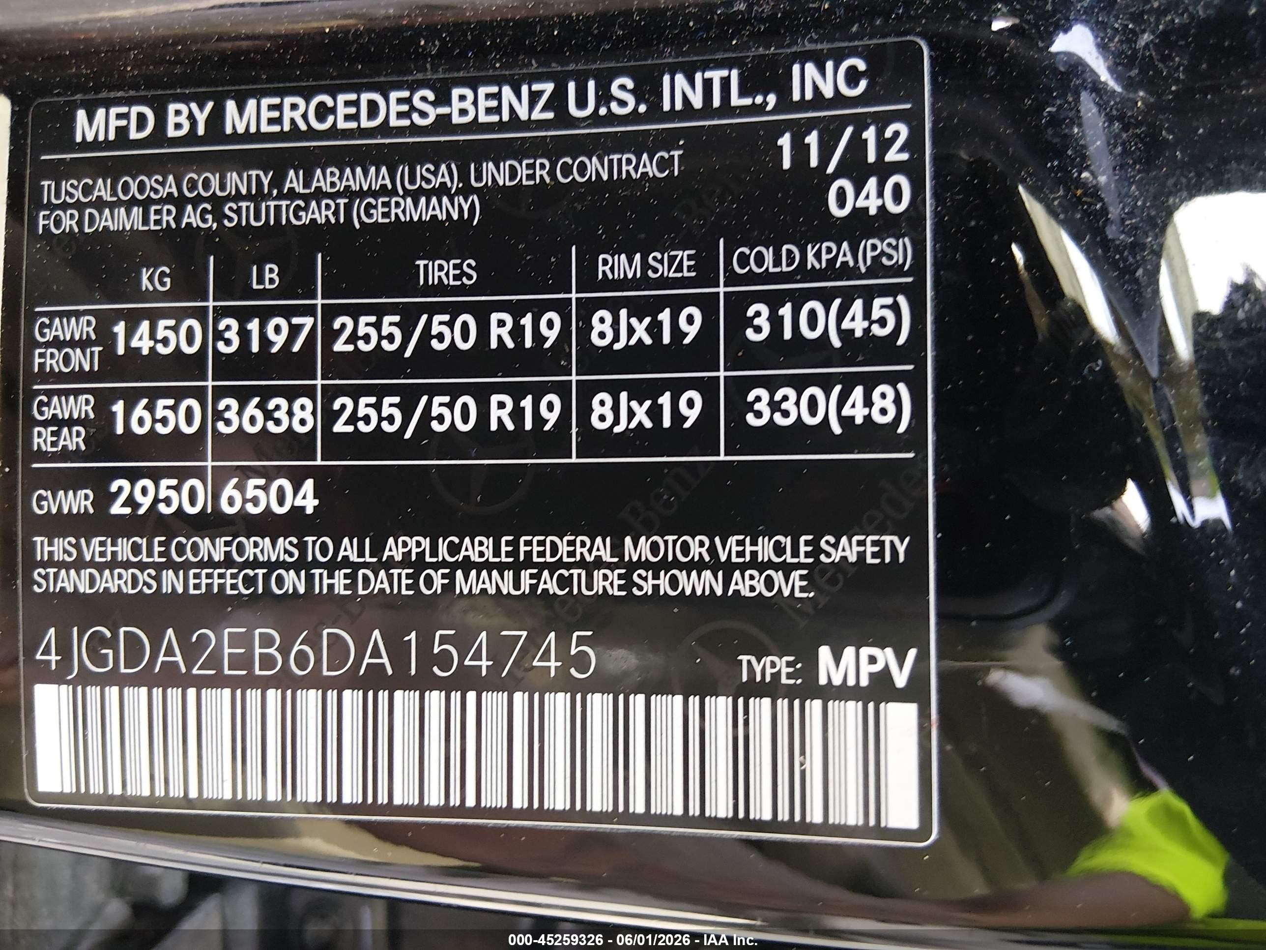 2013 Mercedes-benz Ml 350 Bluetec 4matic Black vin: 4JGDA2EB6DA154745