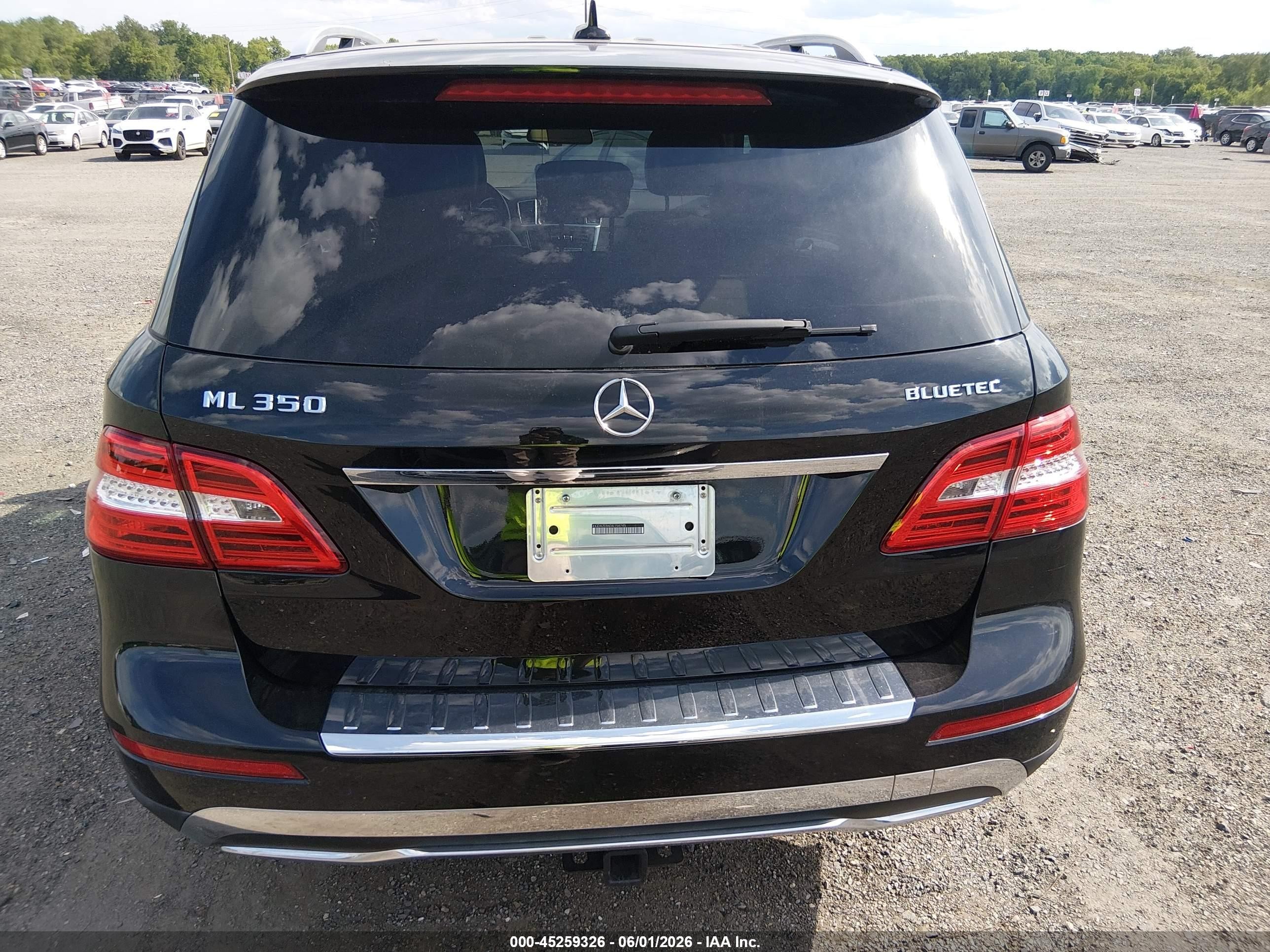 2013 Mercedes-benz Ml 350 Bluetec 4matic Black vin: 4JGDA2EB6DA154745
