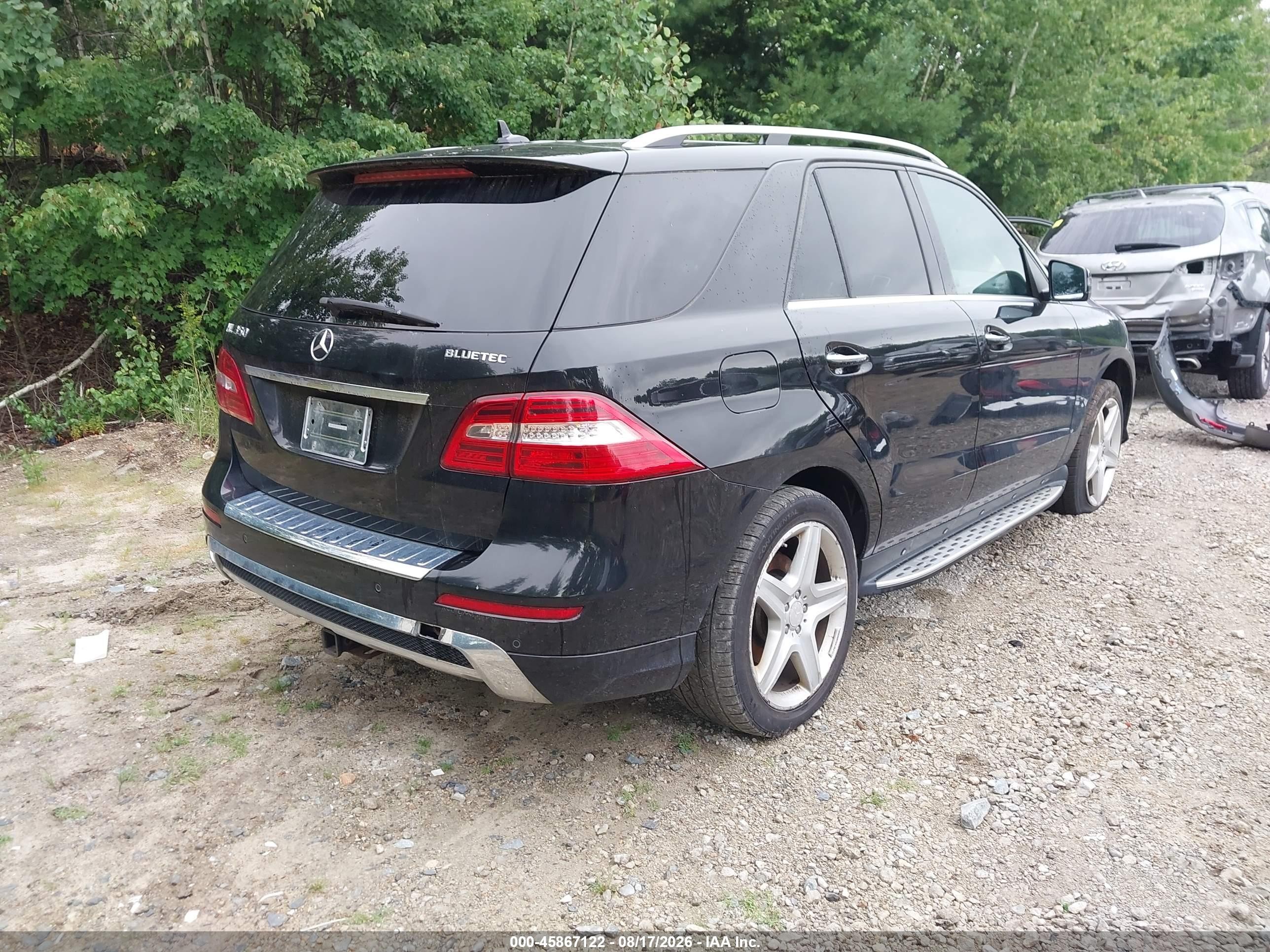 2014 Mercedes-benz Ml 350 Bluetec 4matic Black vin: 4JGDA2EB6EA309778
