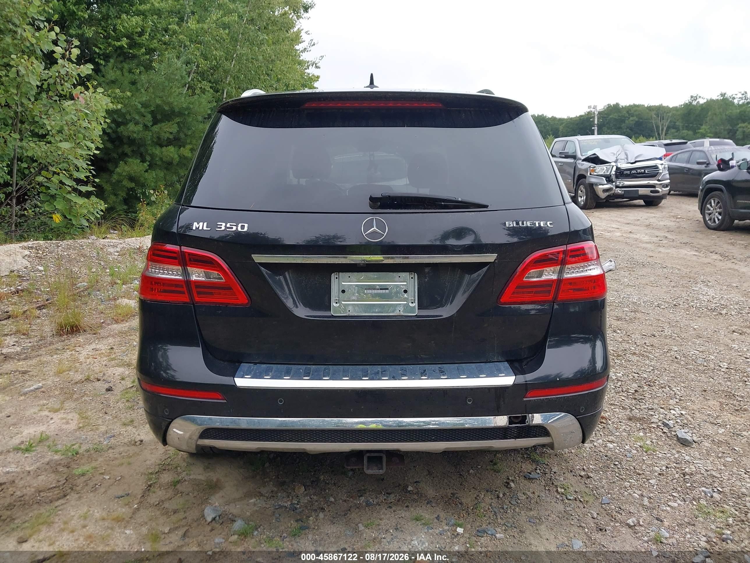 2014 Mercedes-benz Ml 350 Bluetec 4matic Black vin: 4JGDA2EB6EA309778